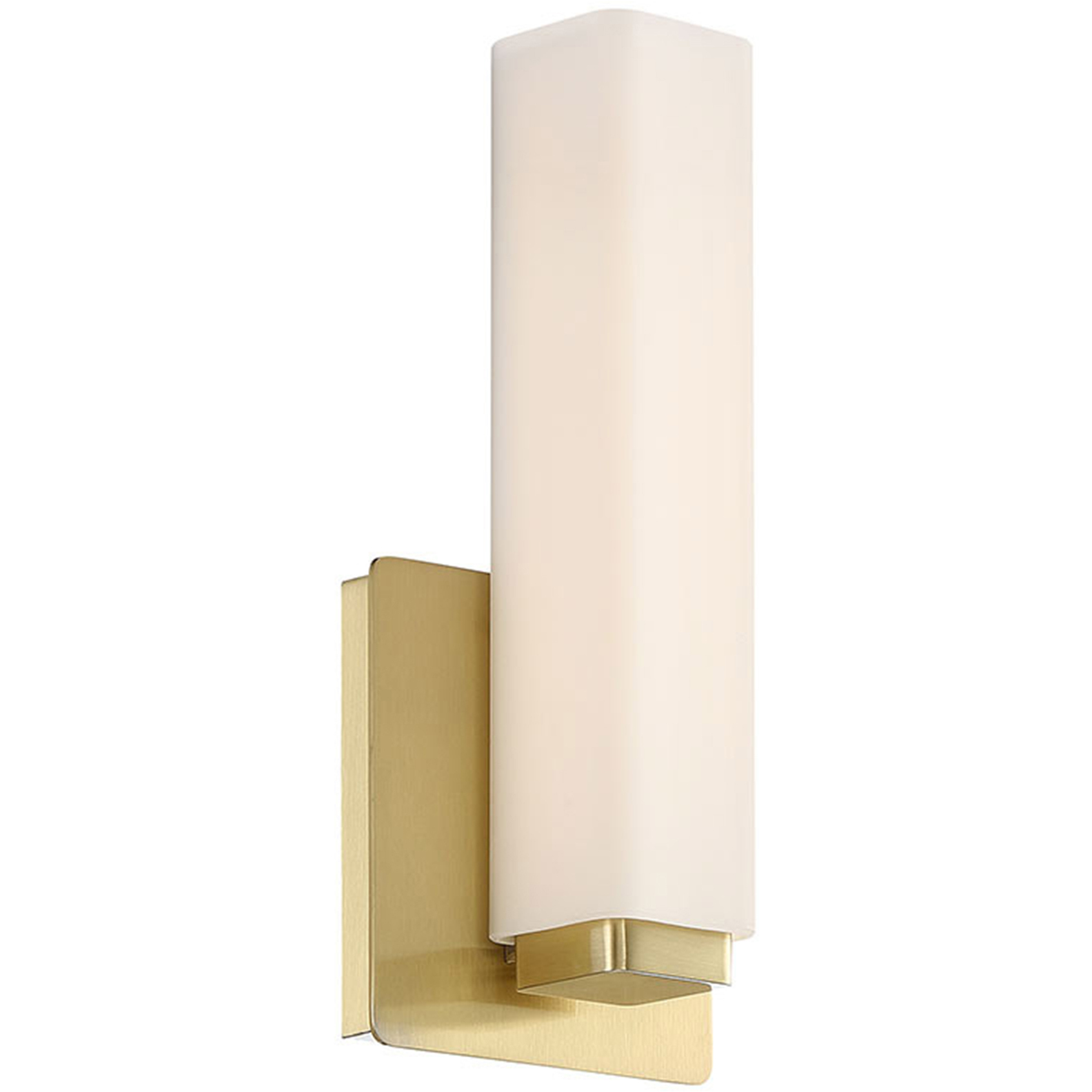 Vogue LED 3 inch Brushed Brass ADA Wall Sconce Wall Light in 3500K, 11in.