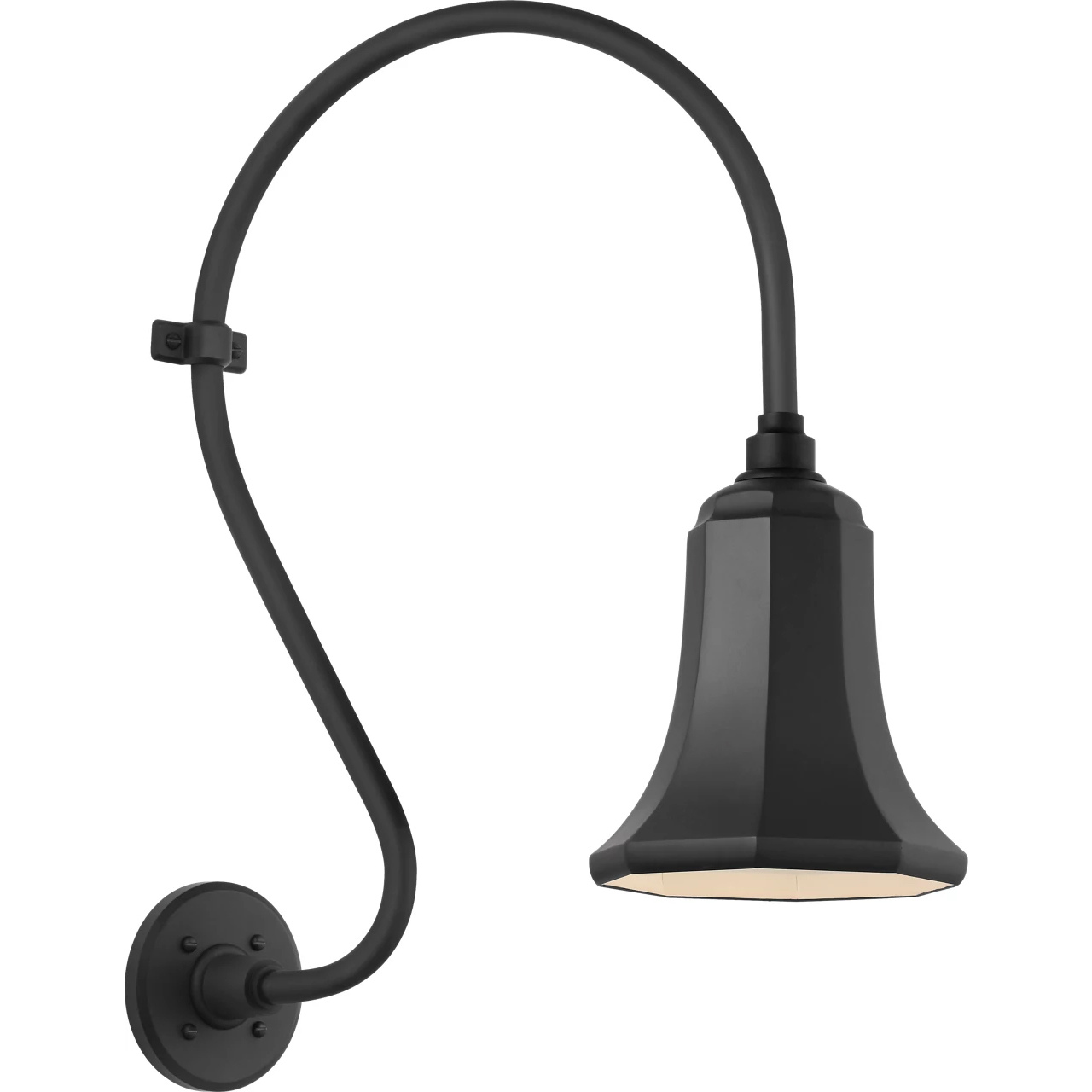 Thomas O'Brien Academy Barn Light LED 24 inch Matte Black Larrabee Barn Light in 7.5" Matte Black Savannah Shade