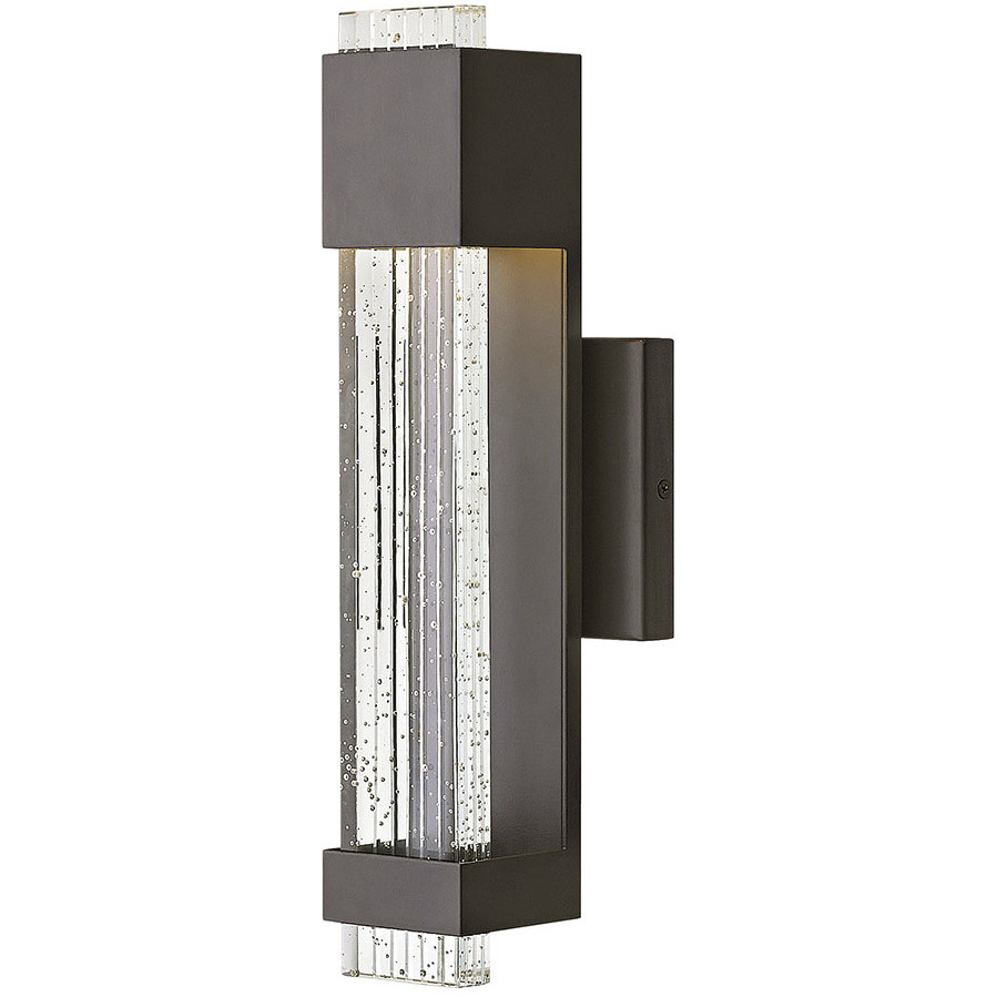 Glacier LED 16 inch Bronze Outdoor Wall Mount Lantern, Small