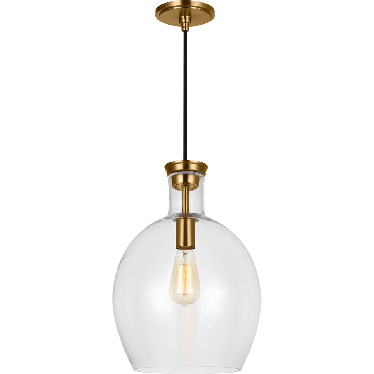TOB by Thomas O'Brien Vaso 1 Light 12 inch Burnished Brass Pendant Ceiling Light