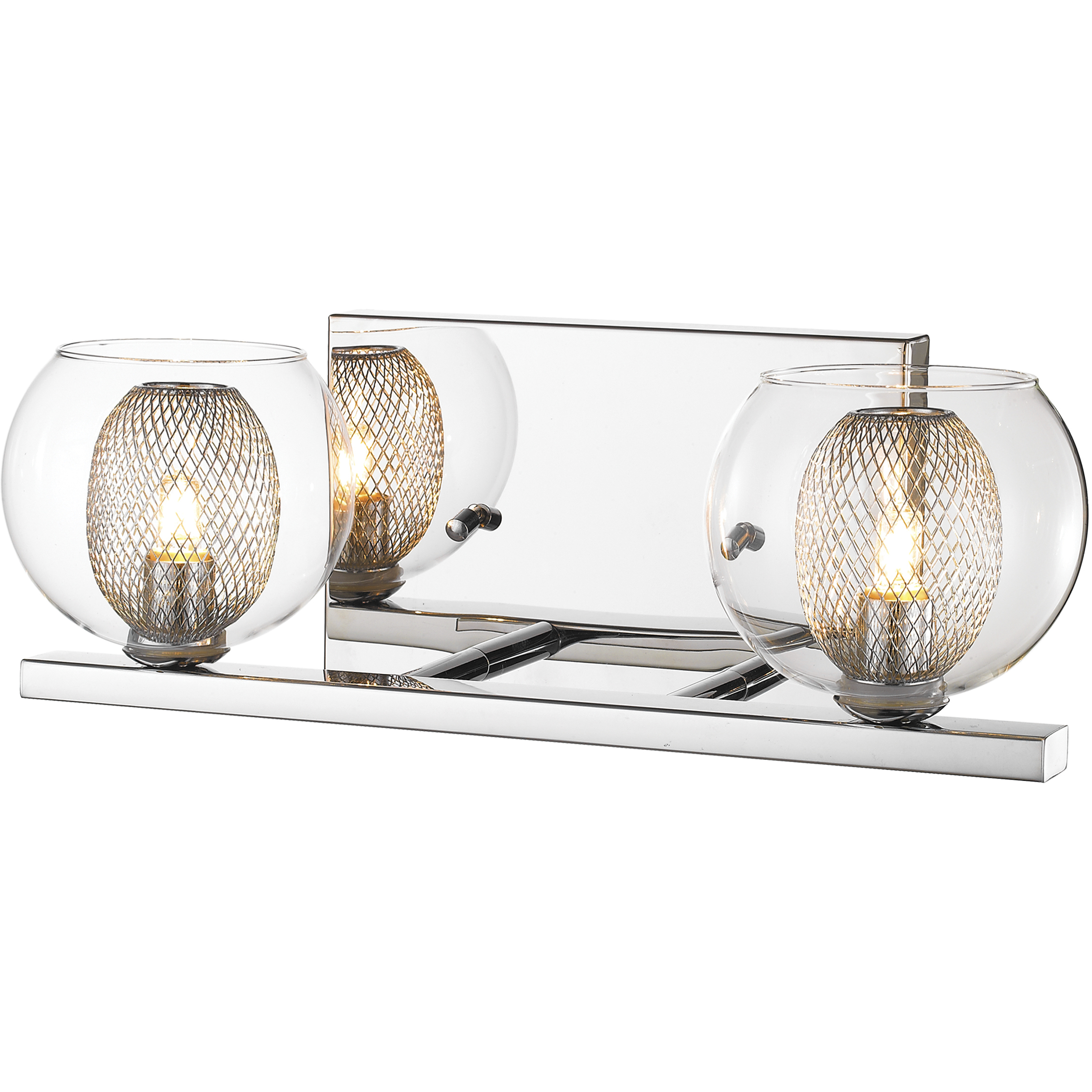 Auge 2 Light 13.78 inch Chrome Vanity Wall Light in G9