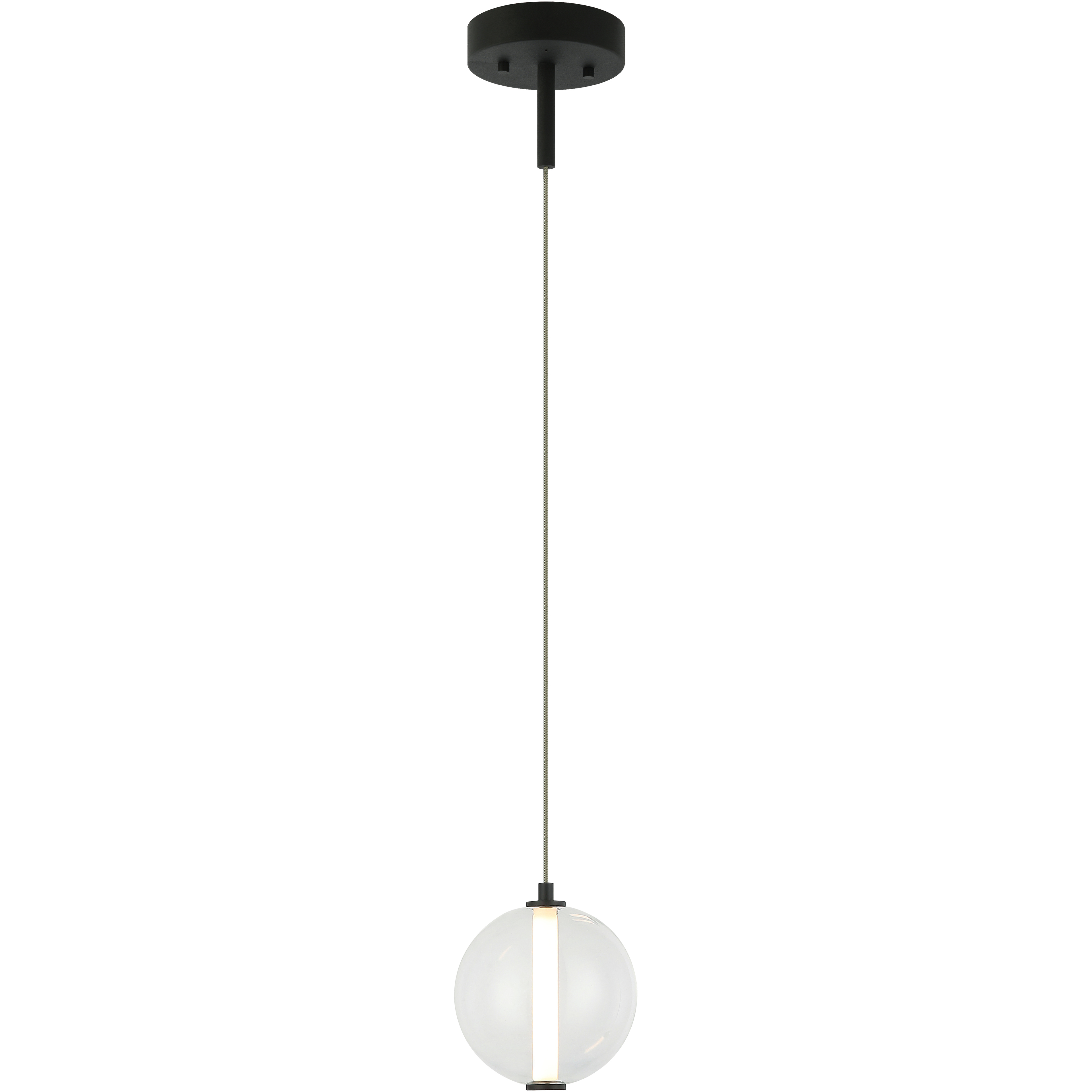 Belange LED 6 inch Matte Black Pendant Ceiling Light