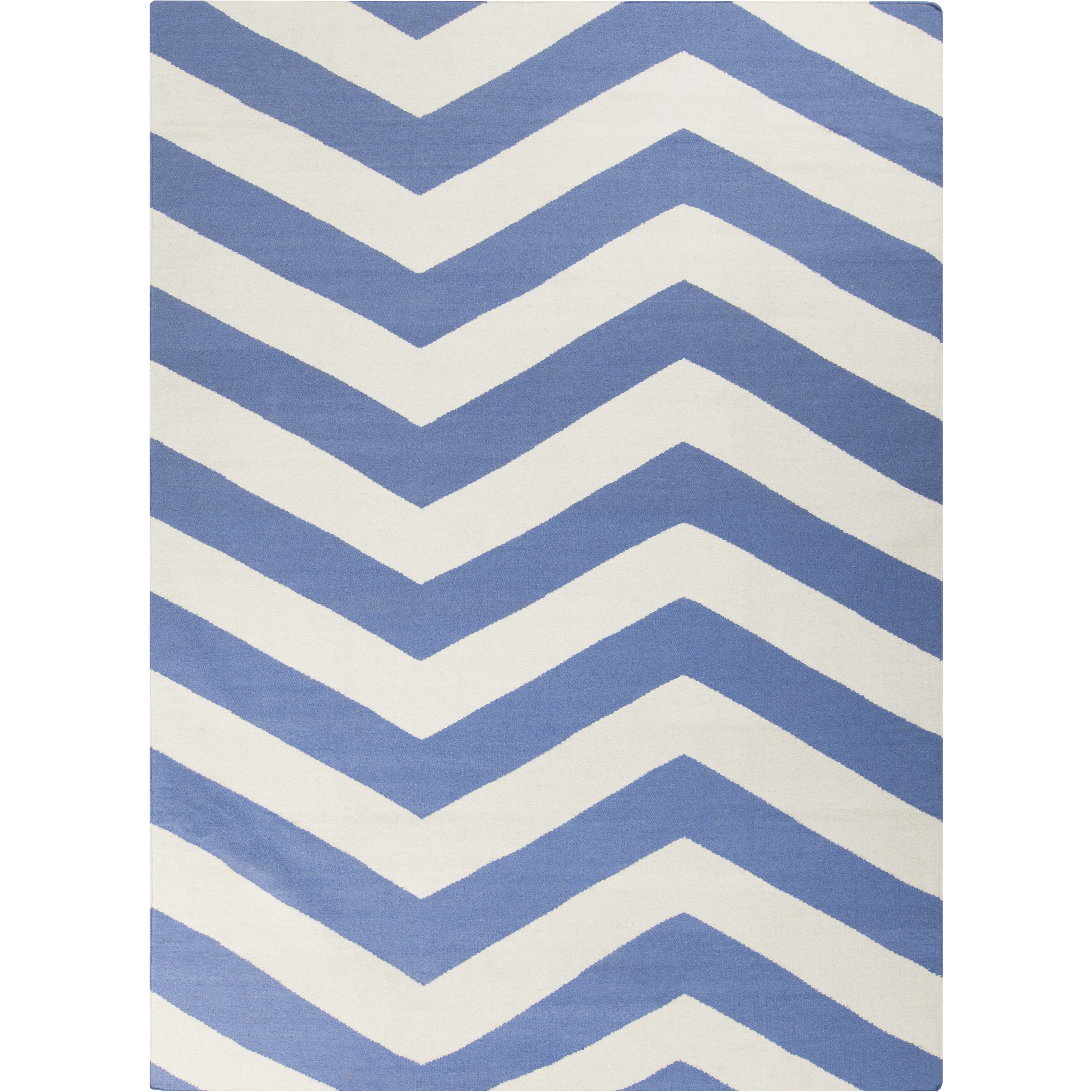 Frontier 132 X 96 inch White, Bright Blue Rug