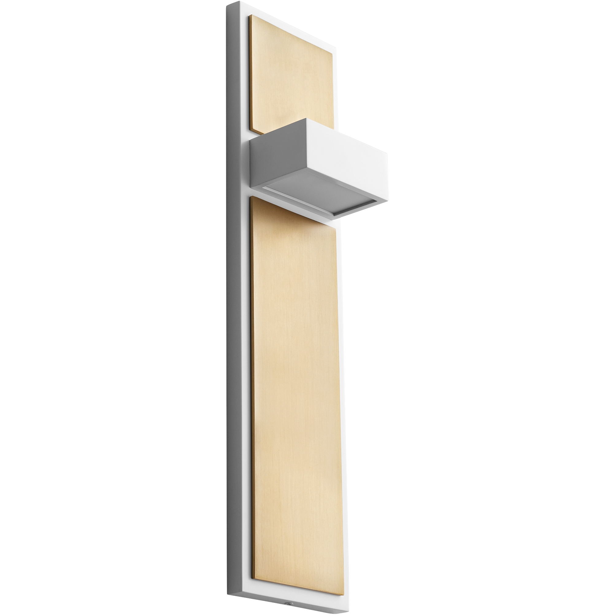 Guapo 2 Light White/Aged Brass Sconce Wall Light in 4000K