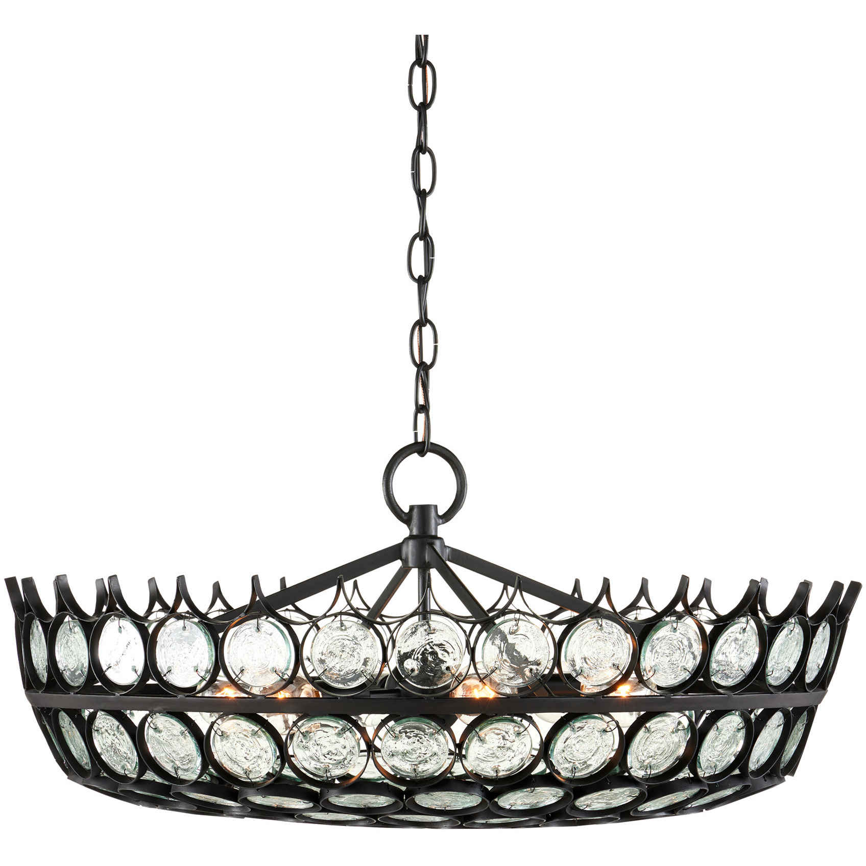 Augustus 6 Light 25.75 inch Satin Black Chandelier Ceiling Light, Small, Bunny Williams Collection