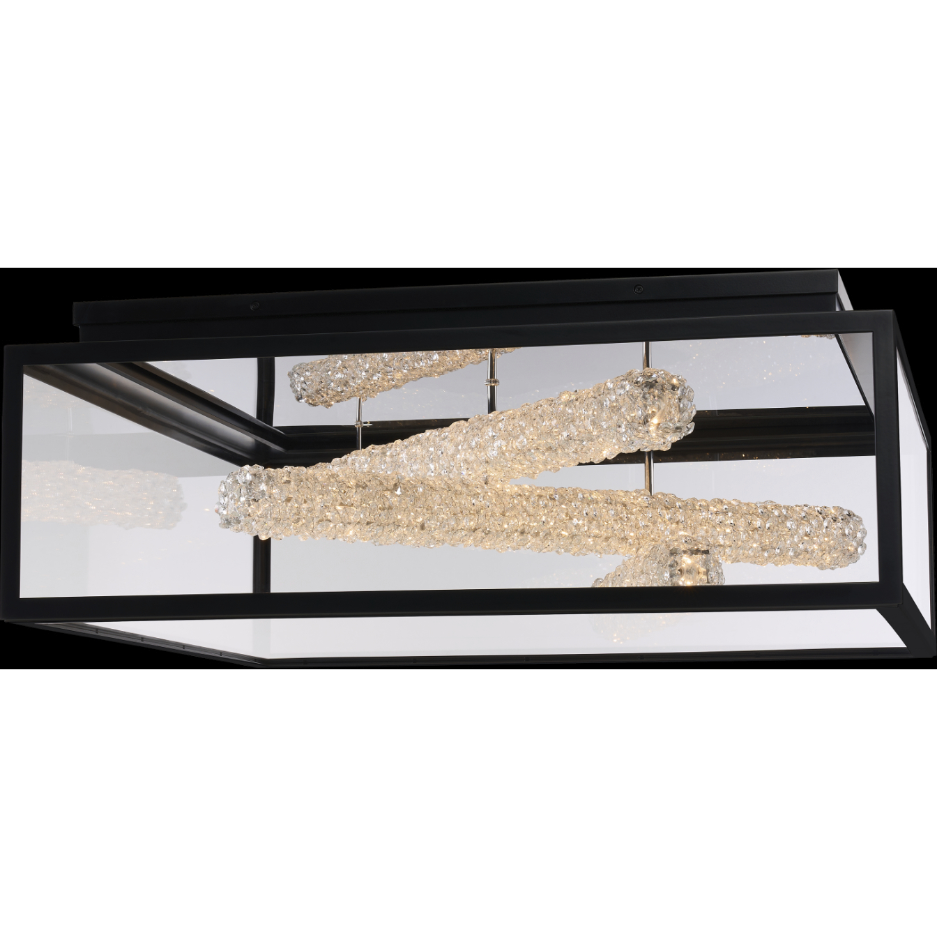 Lina Esterno 32 inch Matte Black Outdoor Flush Mount
