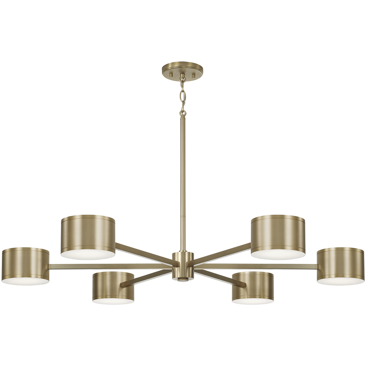 Henley LED 42.25 inch Aged Brass Chandelier Ceiling Light