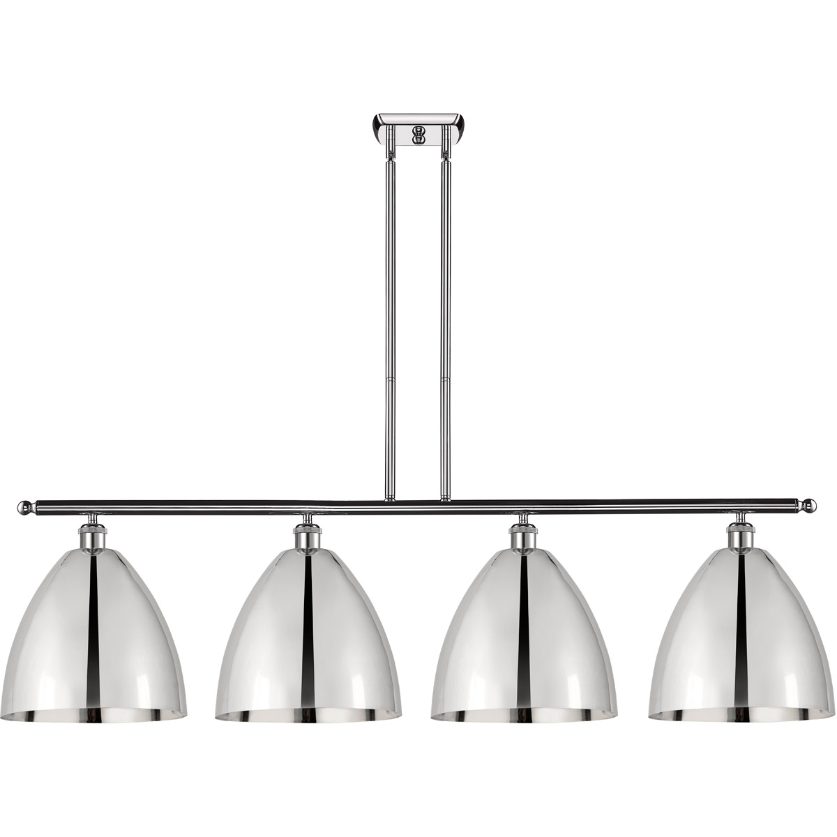 Ballston Plymouth Dome LED 48 inch White and Polished Chrome Island Light Ceiling Light in Matte Red