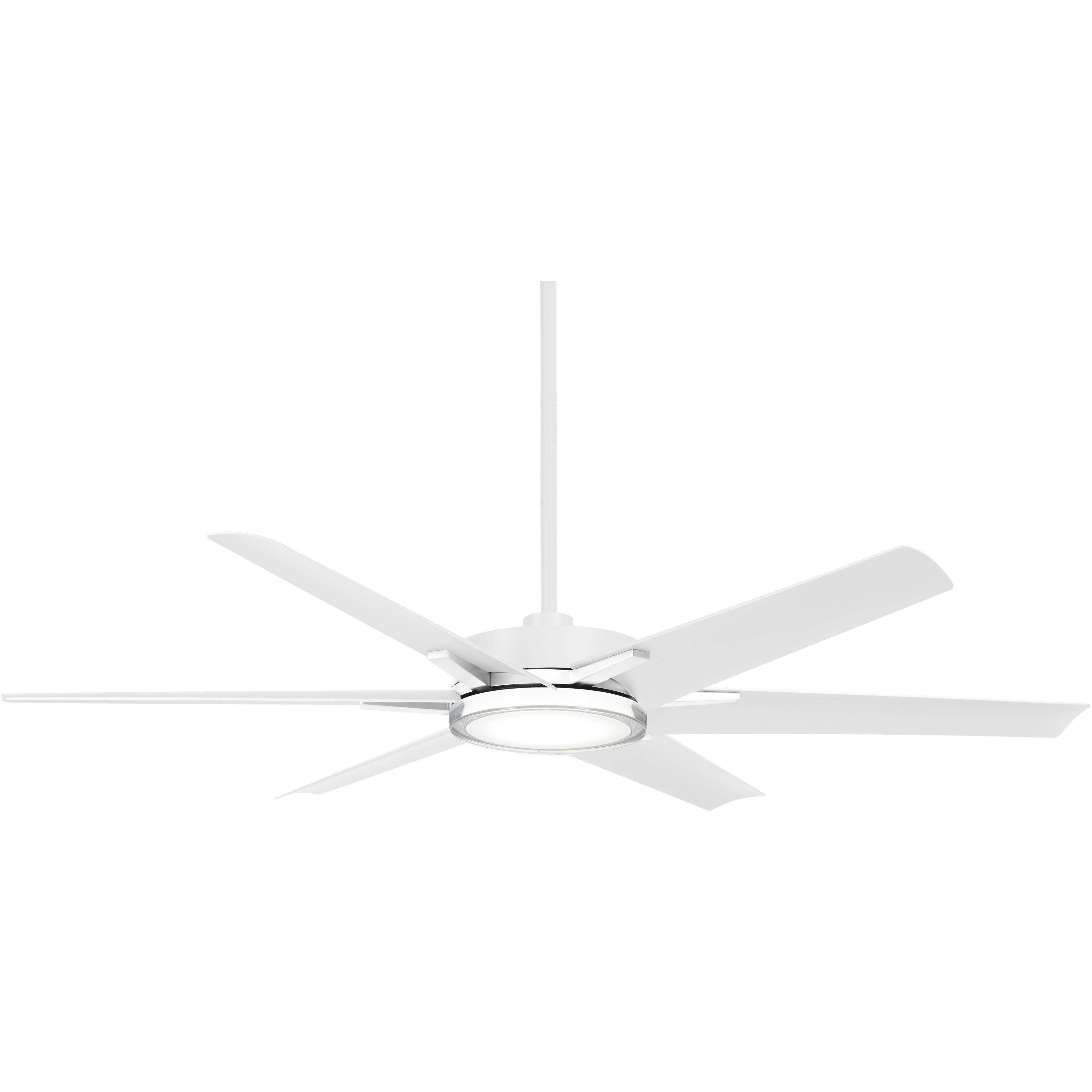 Deco 65 inch Flat White Ceiling Fan, Outdoor