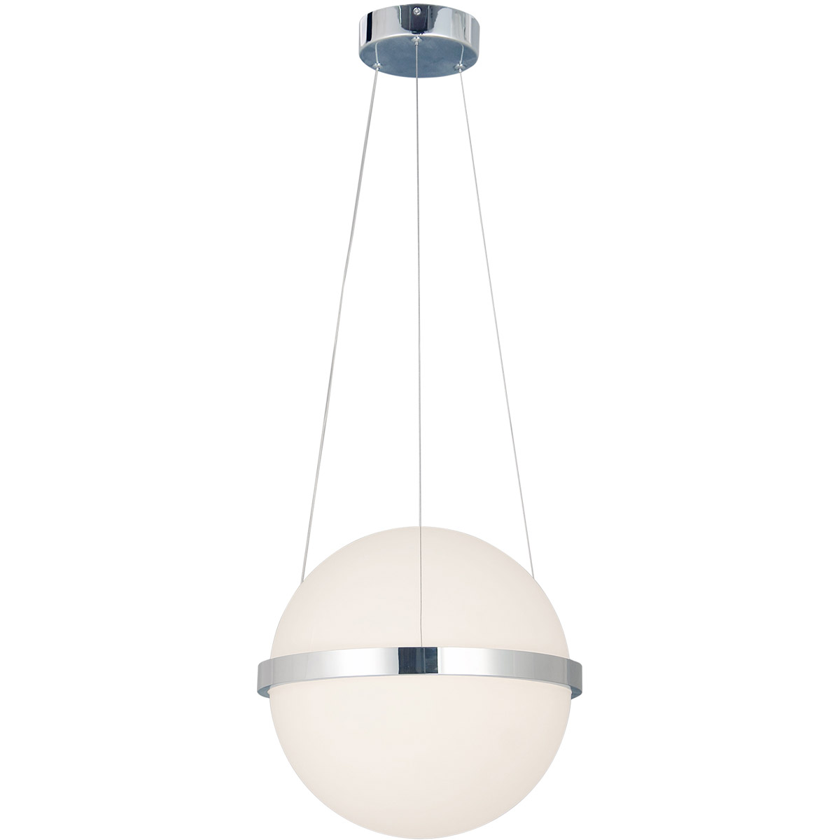 EVOLV LED 15 inch Polished Chrome Pendant Ceiling Light, Centric Family