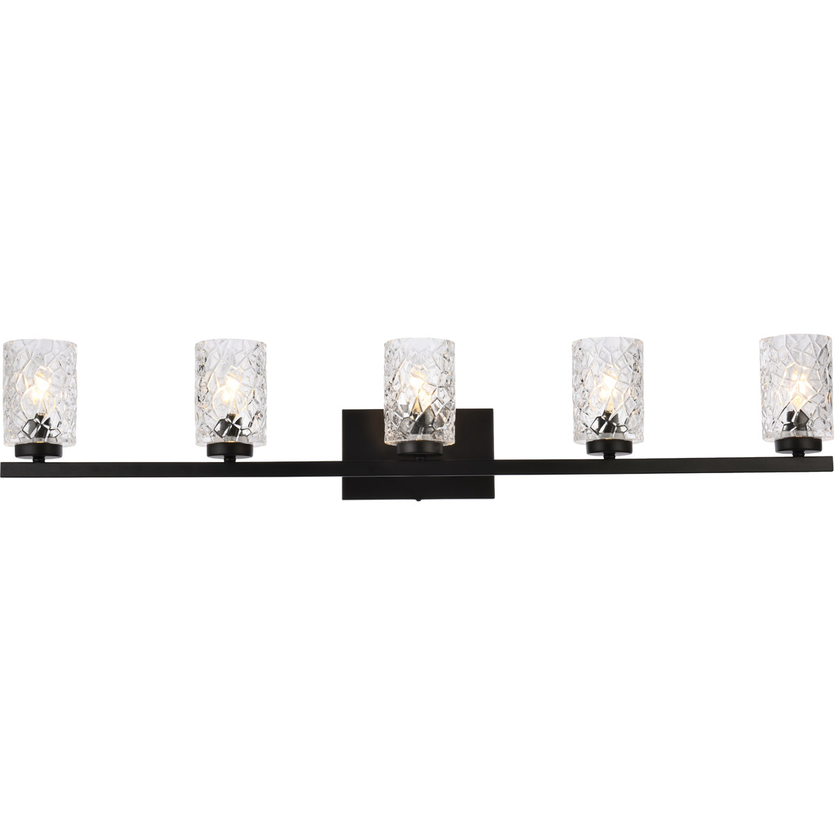 Cassie 5 Light 41.5 inch Black Bath Sconce Wall Light