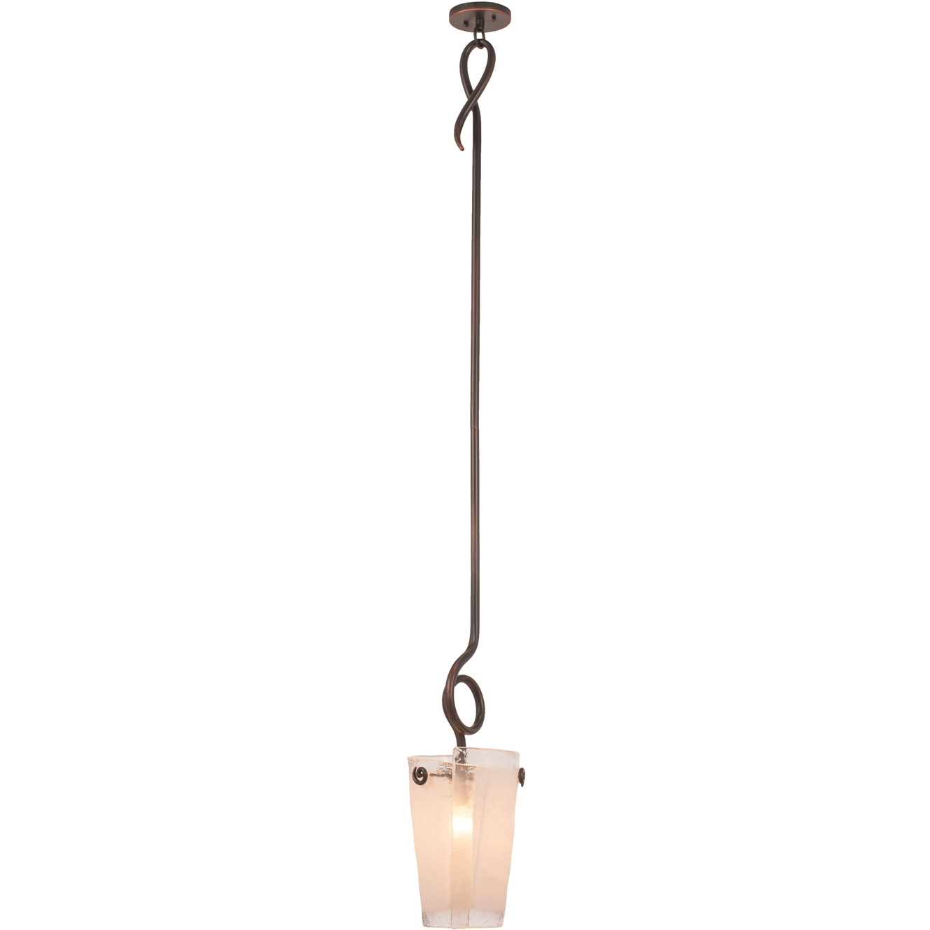 Tribecca 1 Light 10 inch Antique Copper Pendant Ceiling Light in Frost (FROST)