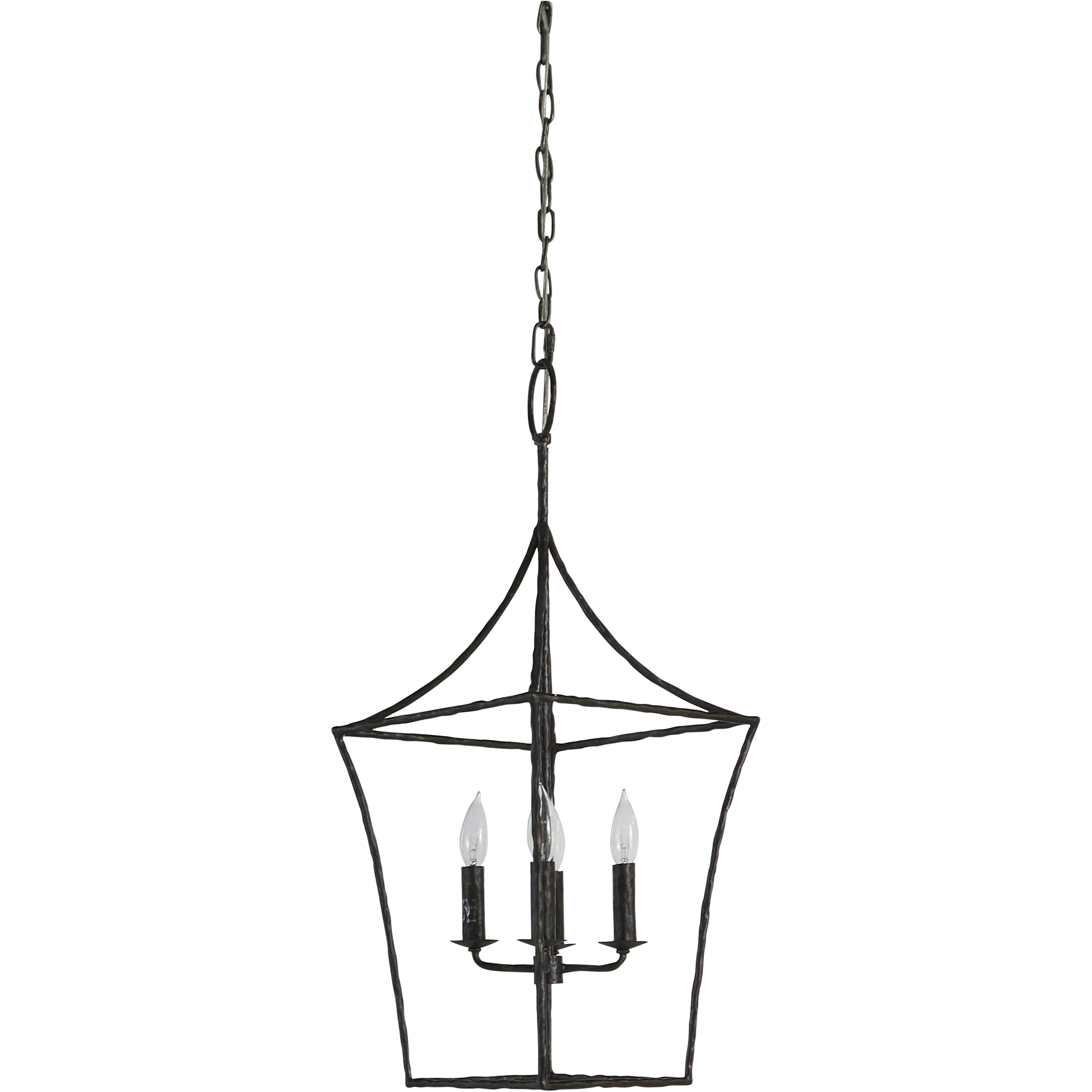 Clover 4 Light 12.5 inch Black Forged Iron Pendant Ceiling Light