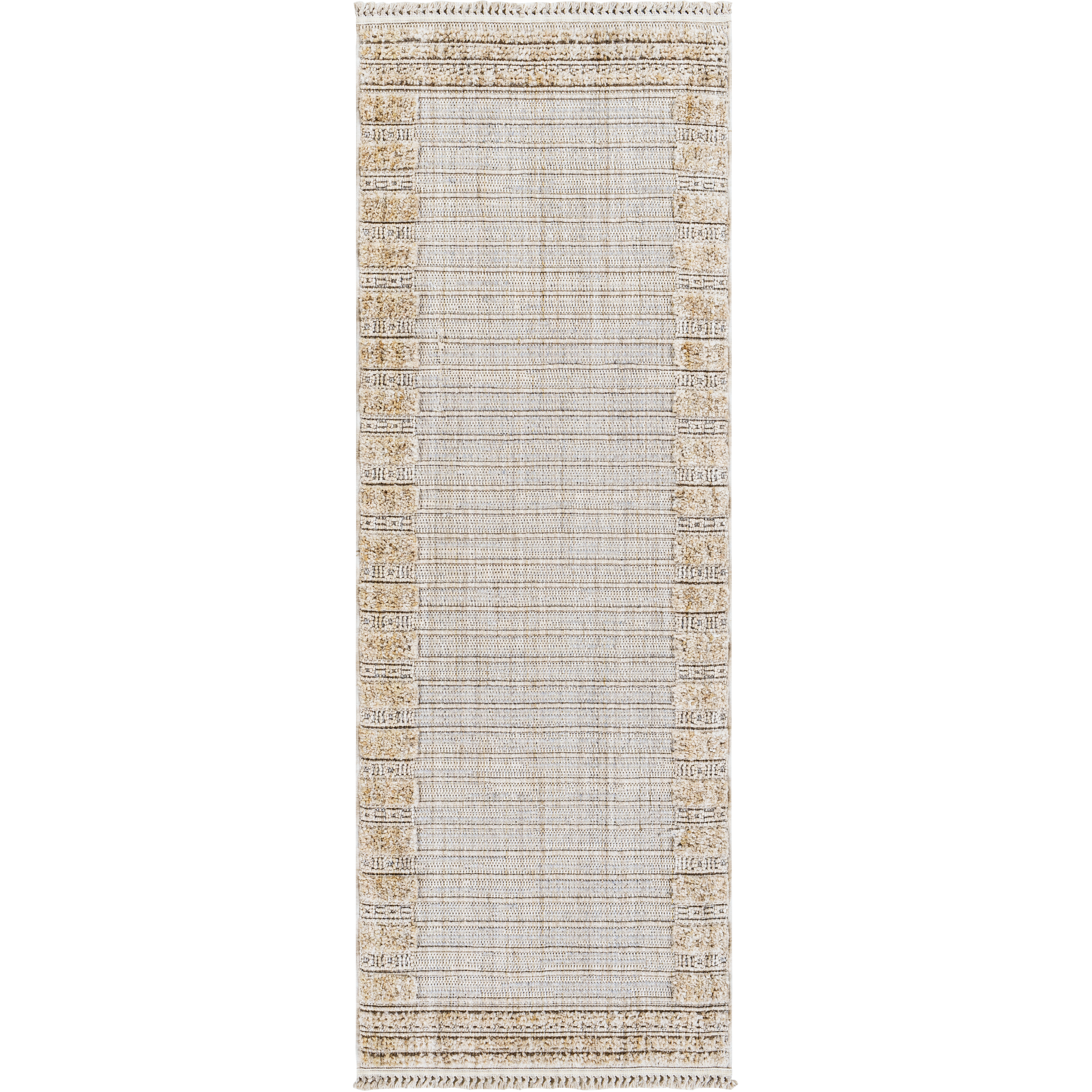 Zaragoza 87 X 31 inch Medium Gray Rug, Runner