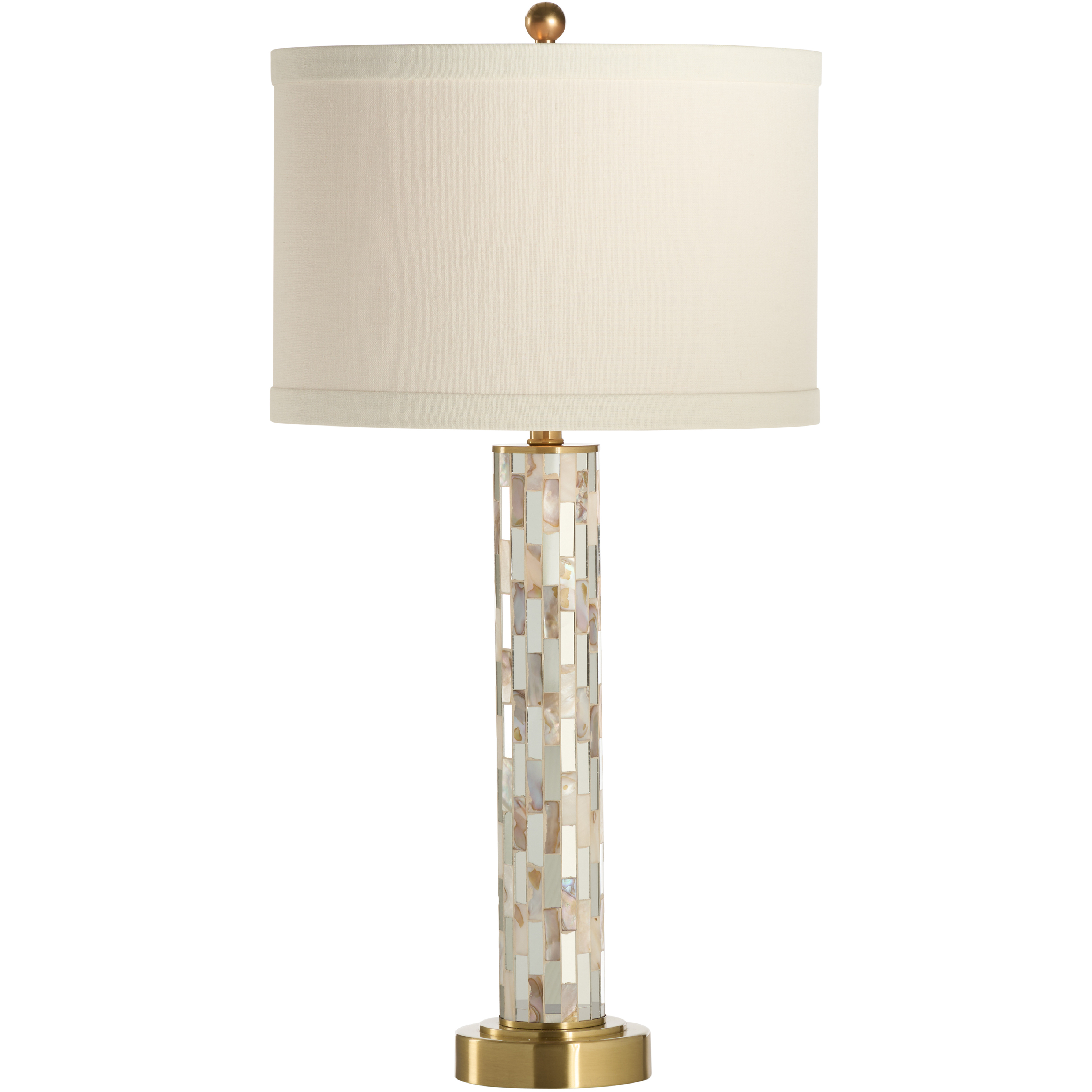 Simmons 24 inch 100 watt Brown and White/Cream Table Lamp Portable Light