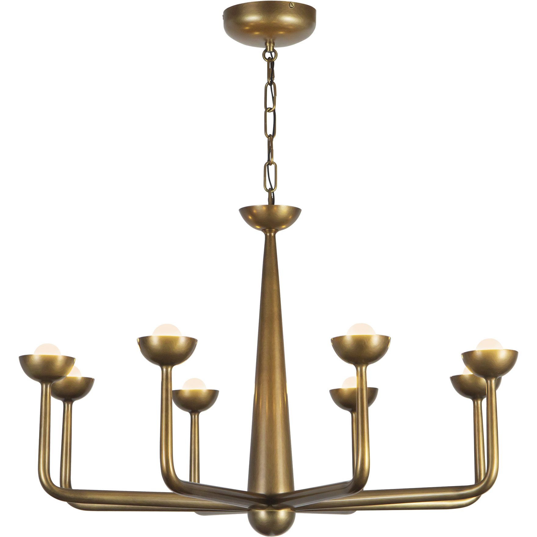 Spade 29.88 inch Vintage Brass Chandelier Ceiling Light