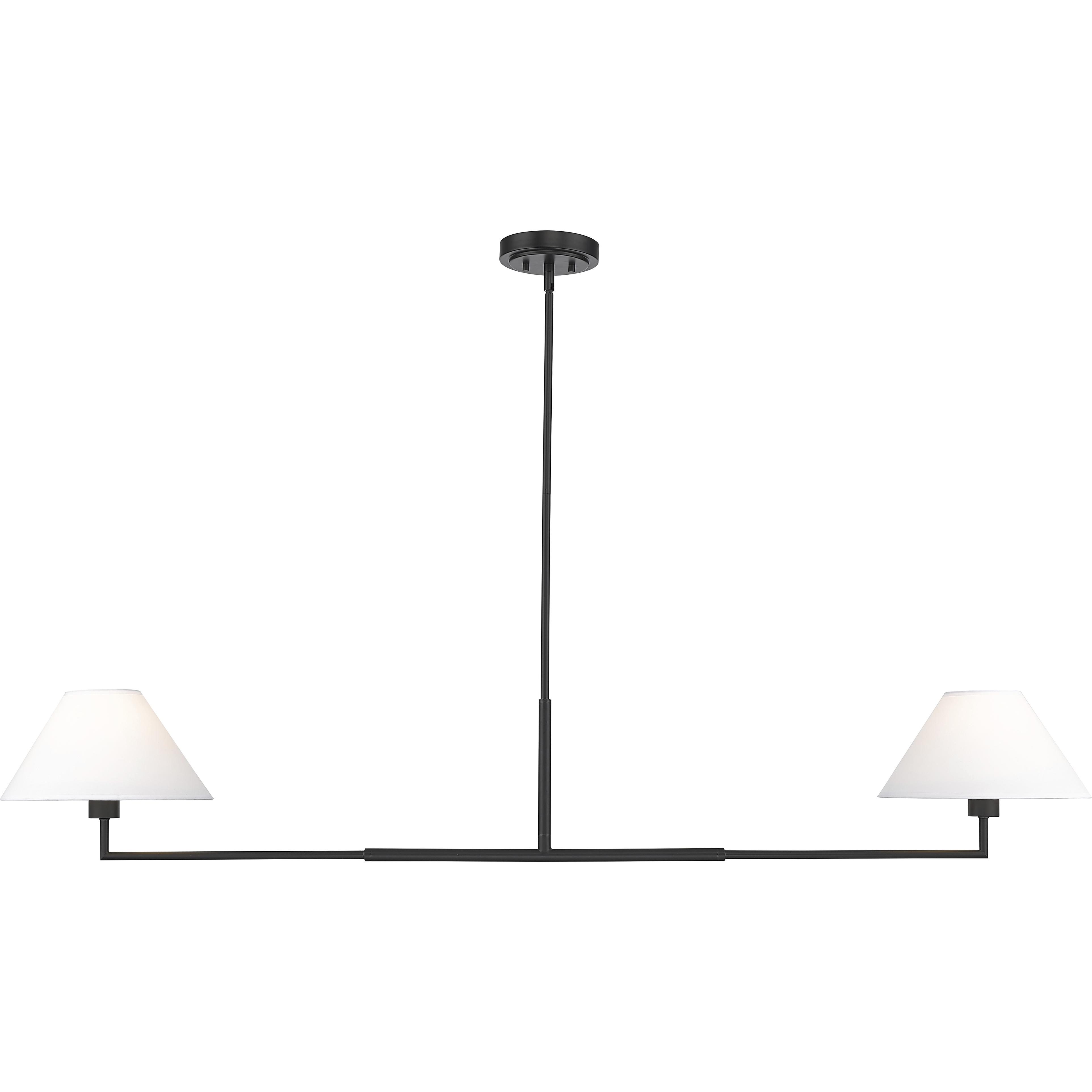 Leila 2 Light 12 inch Matte Black Chandelier Ceiling Light