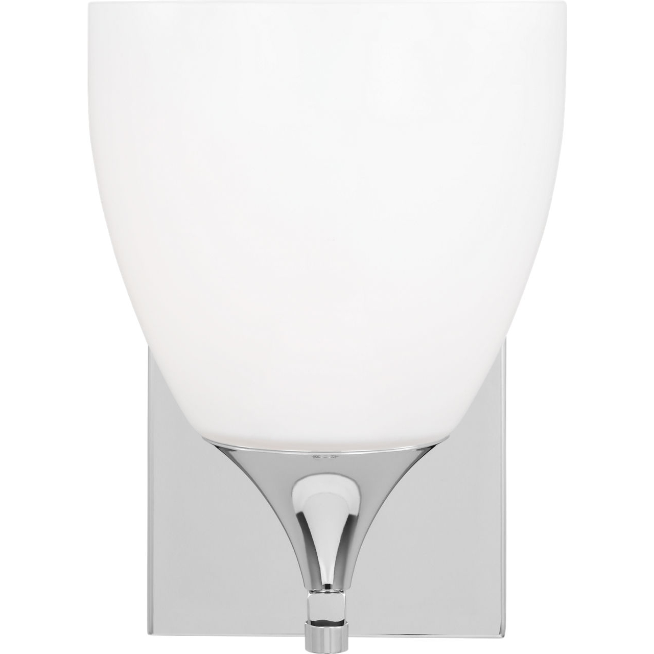 Drew & Jonathan Toffino 1 Light 6 inch Chrome Sconce Wall Light in Milk Glass