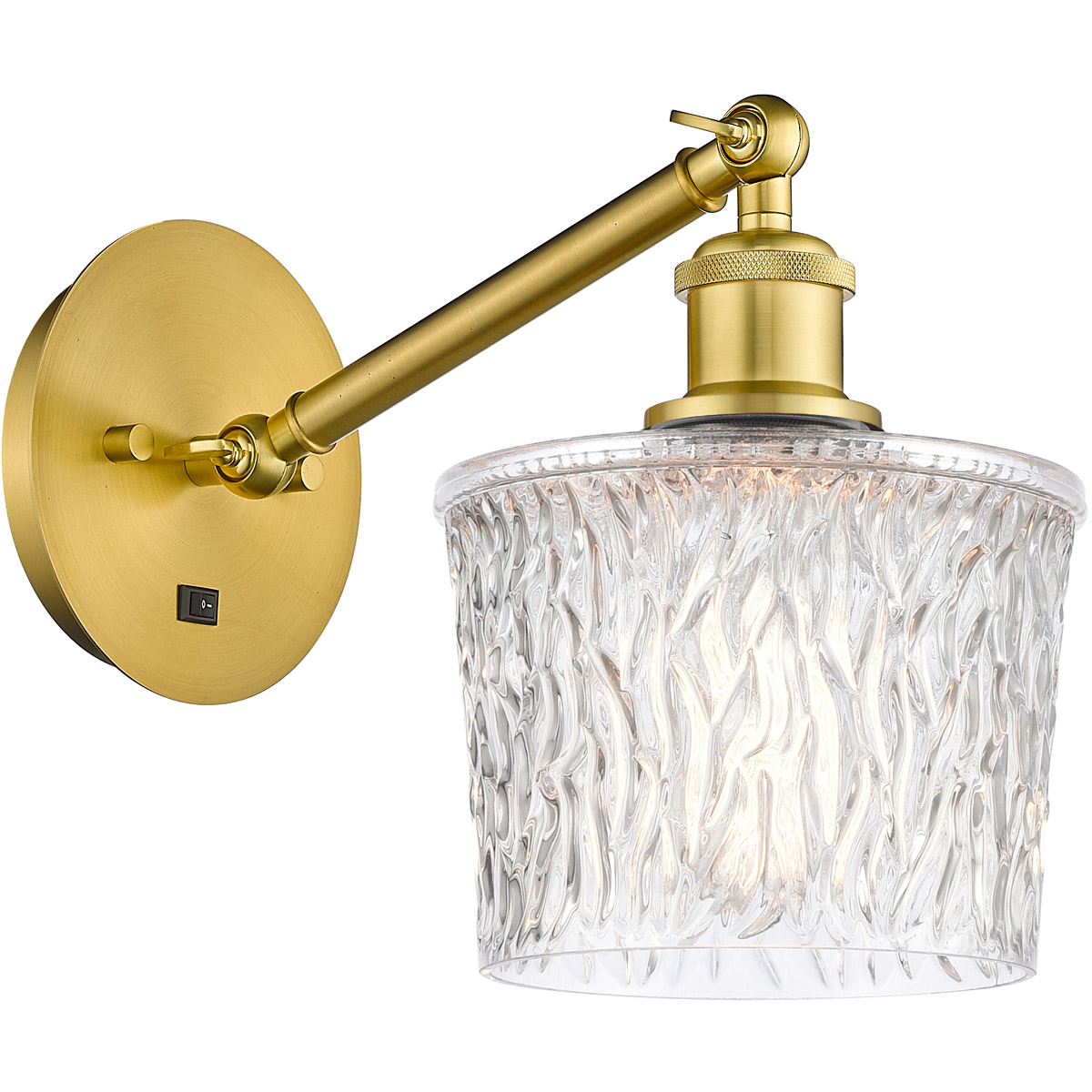 Ballston Niagra 1 Light 7 inch Satin Gold Sconce Wall Light