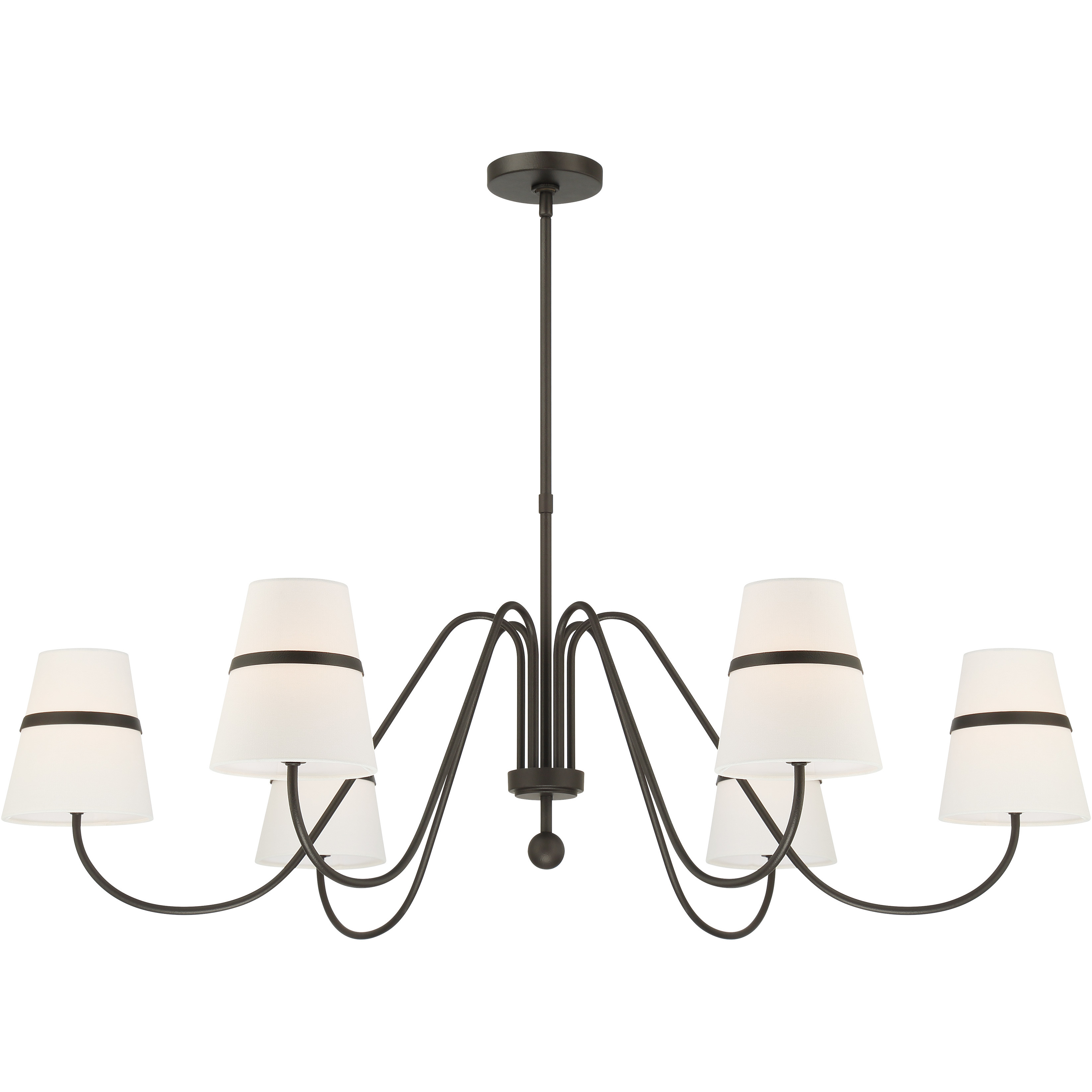 Althia 6 Light 43.75 inch Textured Dark Bronze Chandelier Ceiling Light
