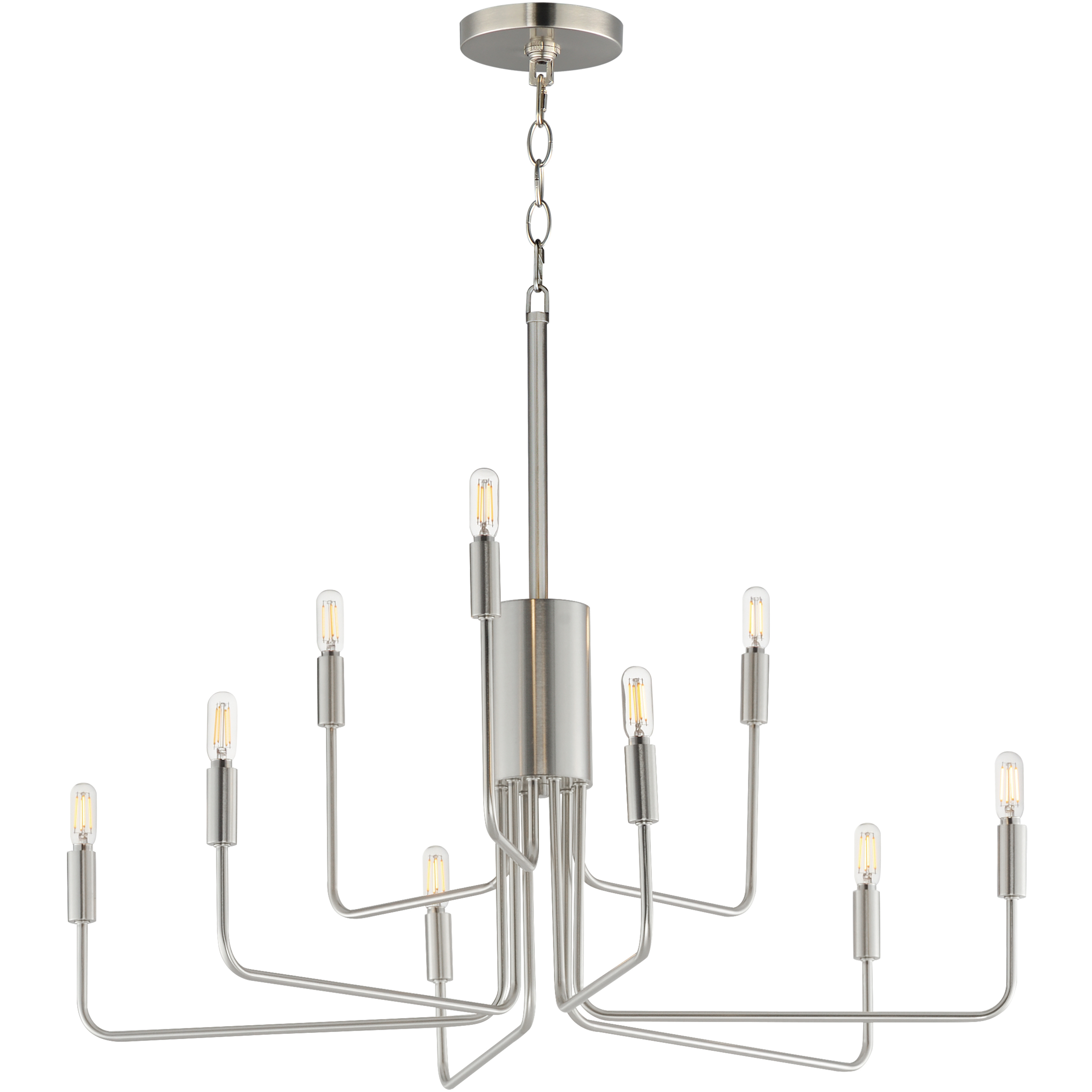 Abner 9 Light 32 inch Satin Nickel Chandelier Ceiling Light