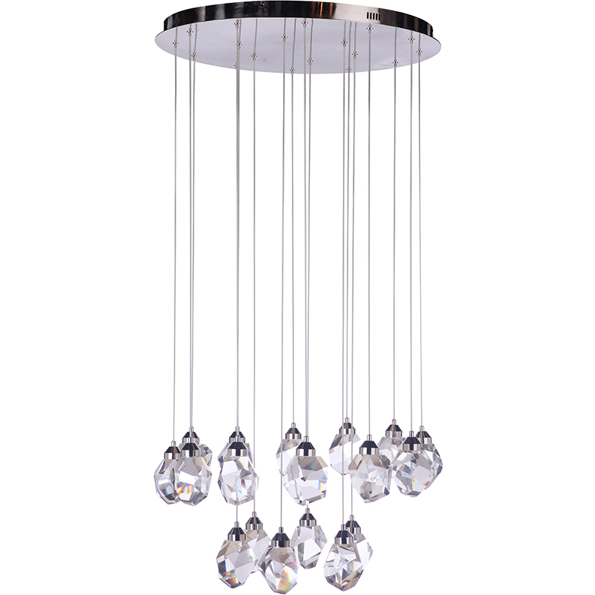 Euclid 27.6 inch Polished Nickel Chandelier Ceiling Light