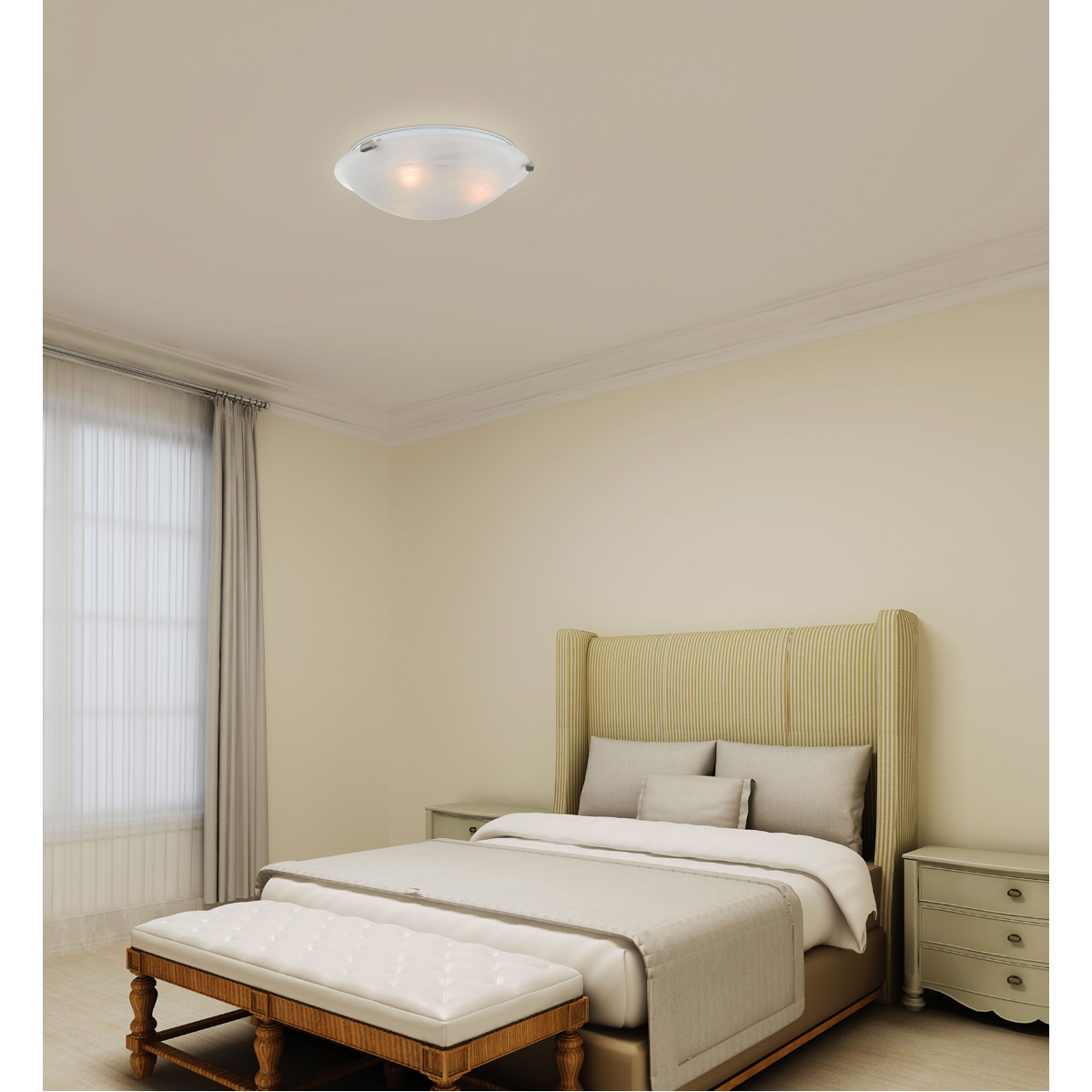 Oasis 3 Light 17 inch Brushed Nickel Semi-Flush Mount Ceiling Light