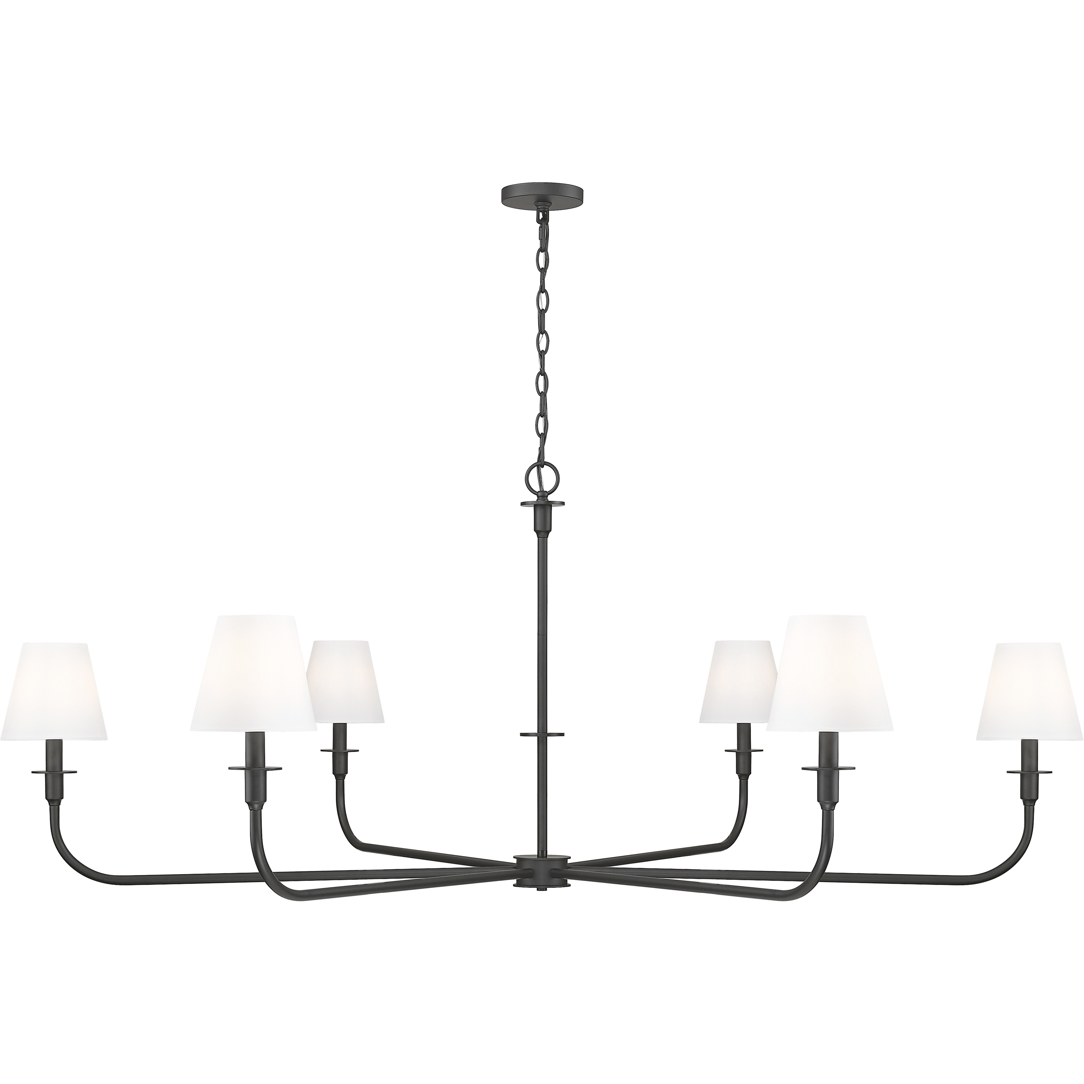 Tova 6 Light 65.75 inch Matte Black Chandelier Ceiling Light