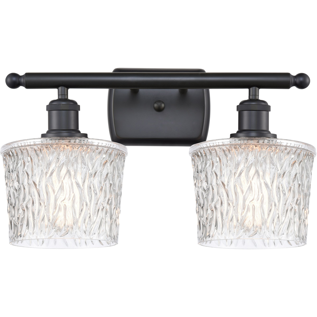 Ballston Niagra 2 Light 16 inch Matte Black Bath Vanity Light Wall Light, Ballston