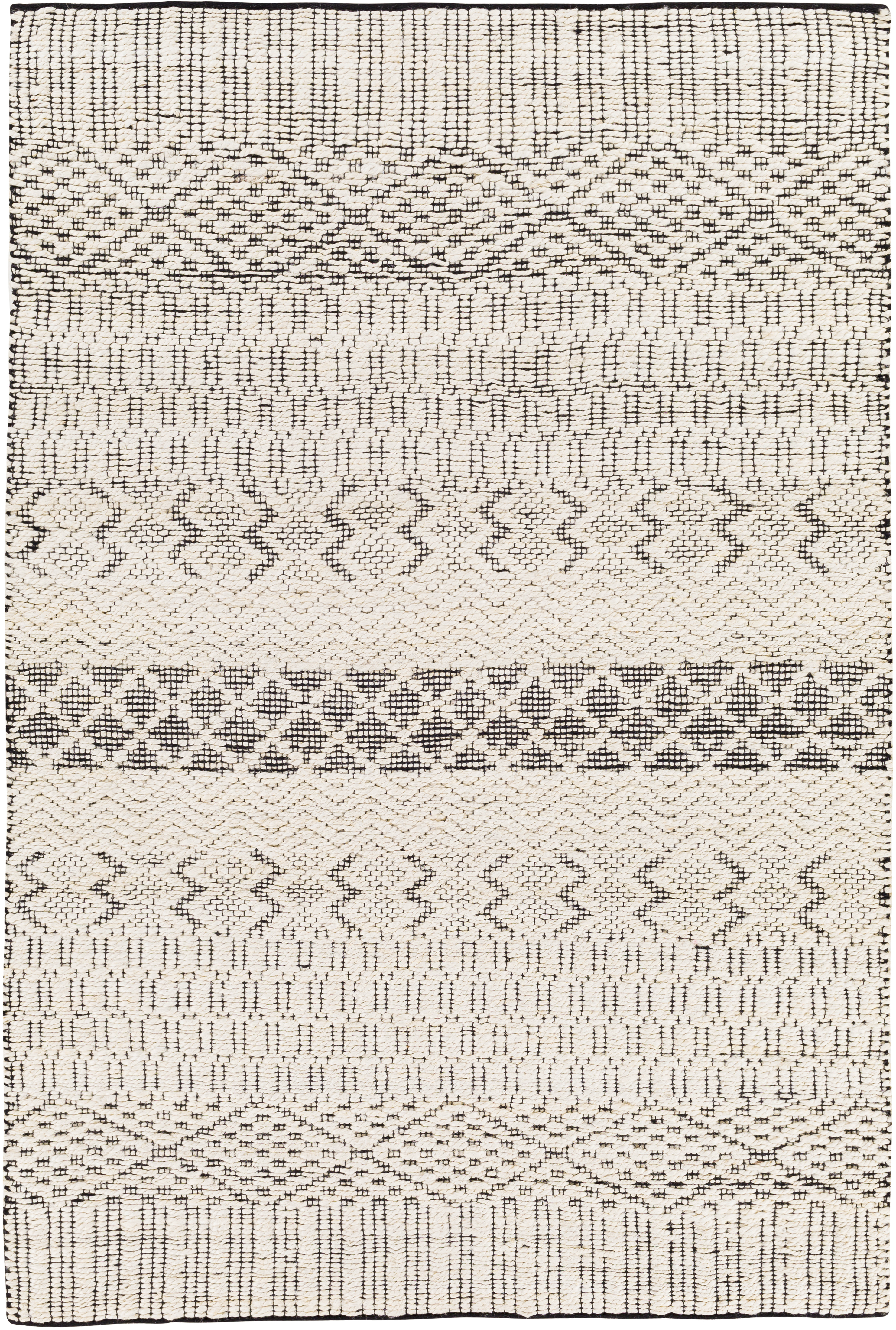 Santa Barbara 108 X 72 inch Cream Rug in 6 X 9, Rectangle