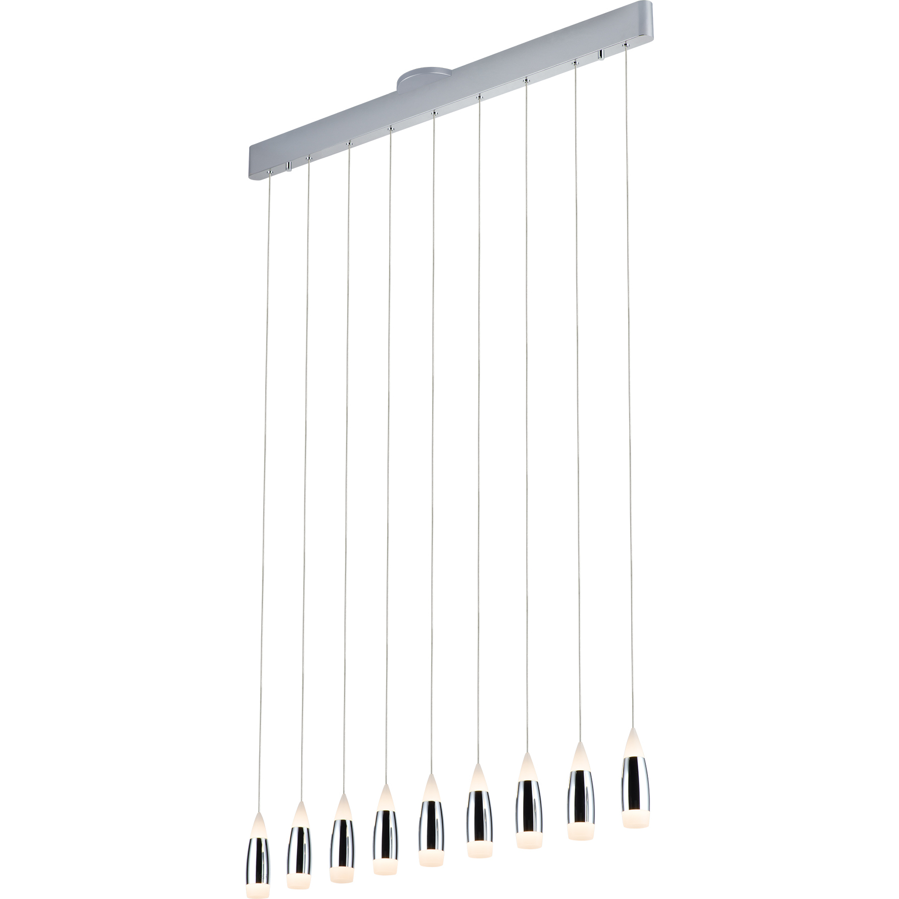 Tear 9 Light 5 inch Polished Chrome Multi Pendant Ceiling Light