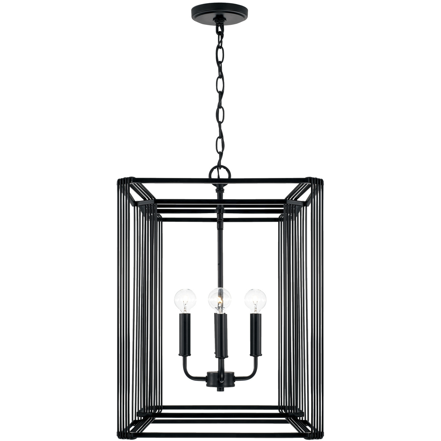 Lennon 4 Light 16 inch Matte Black Foyer Ceiling Light