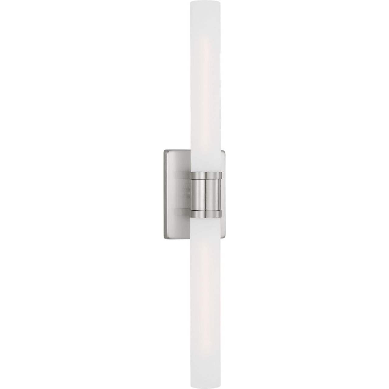 Keaton 2 Light 5 inch Brushed Nickel Bath Vanity Wall Light in Satin Etched Glass