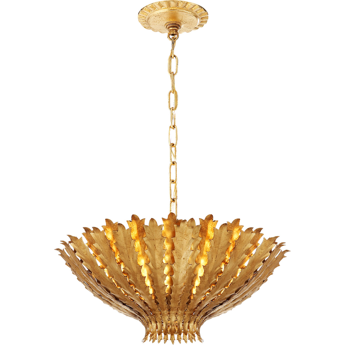 AERIN Hampton 3 Light 19.5 inch Gild Chandelier Ceiling Light, Small