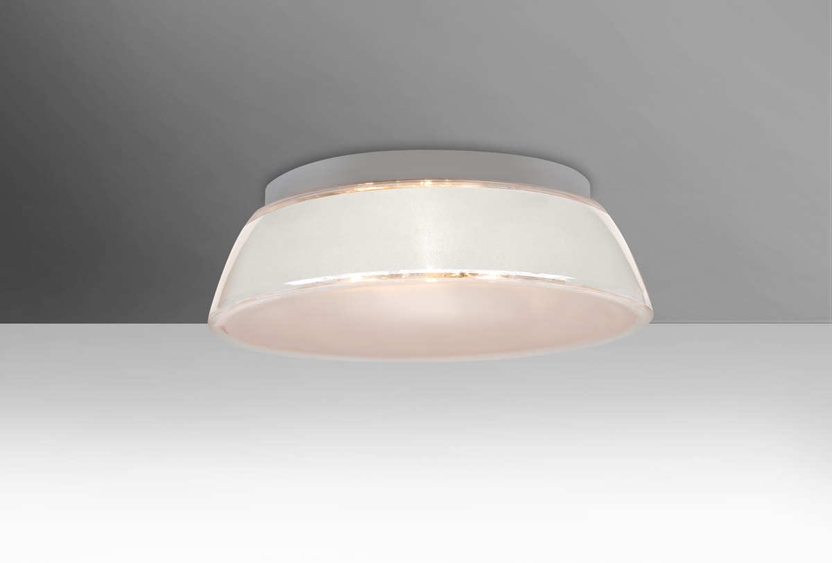 Pica 14 LED 11 inch Flush Mount Ceiling Light in White Sand Glass