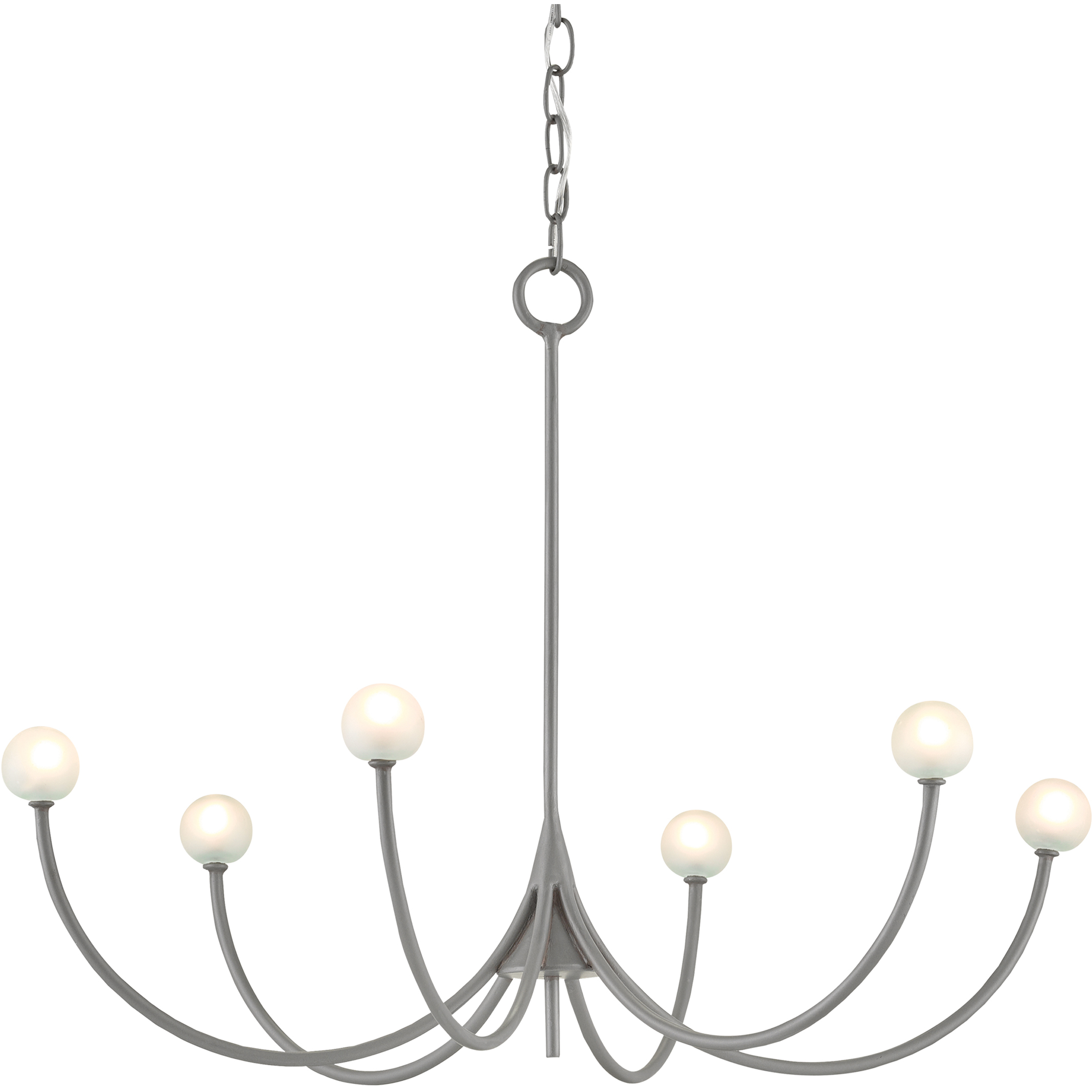 Carew 6 Light 27.5 inch Hiroshi Gray Chandelier Ceiling Light, Small