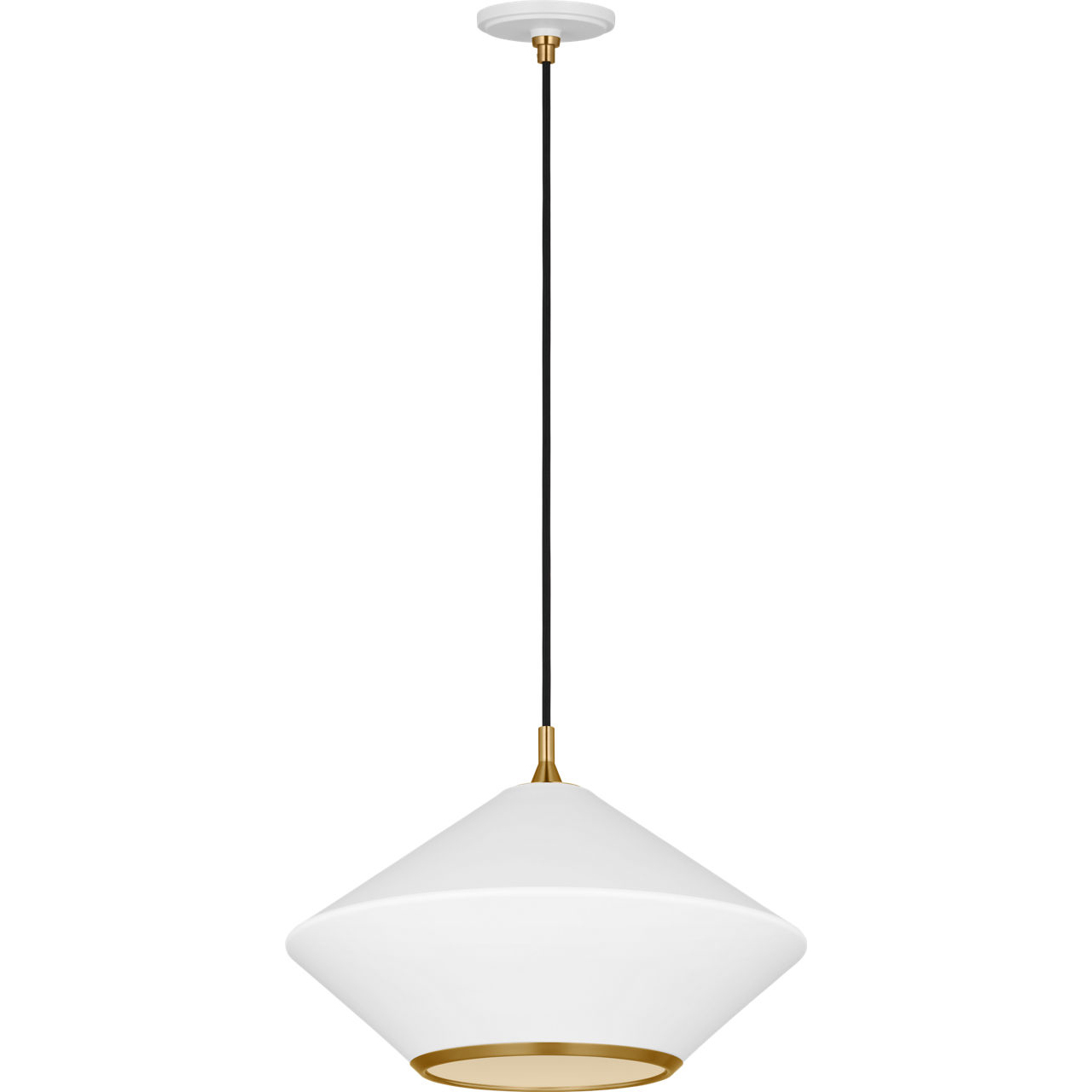 TOB by Thomas O'Brien Stanza 1 Light 19 inch Matte White Pendant Ceiling Light