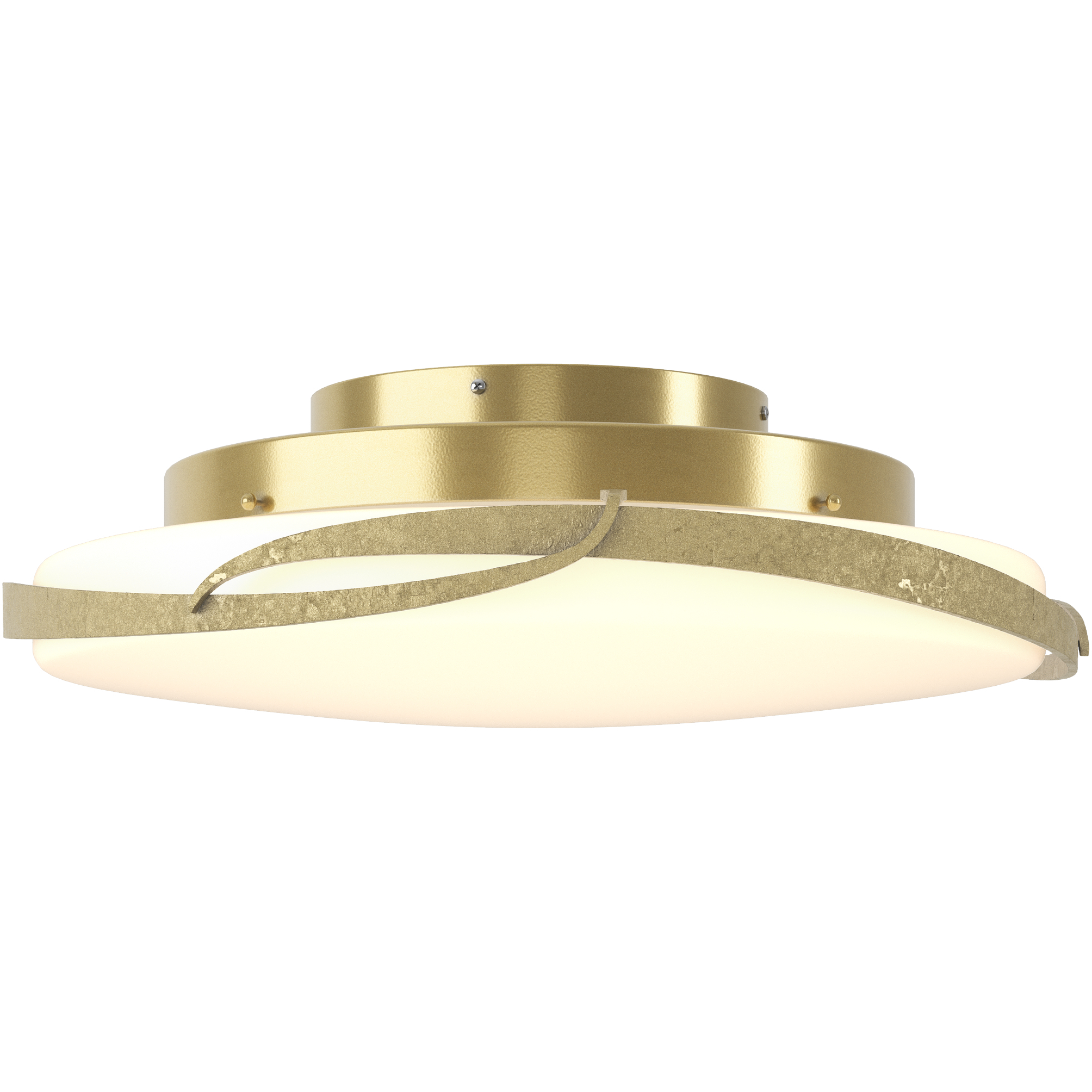 Flora LED 24.1 inch Modern Brass Flush Mount Ceiling Light