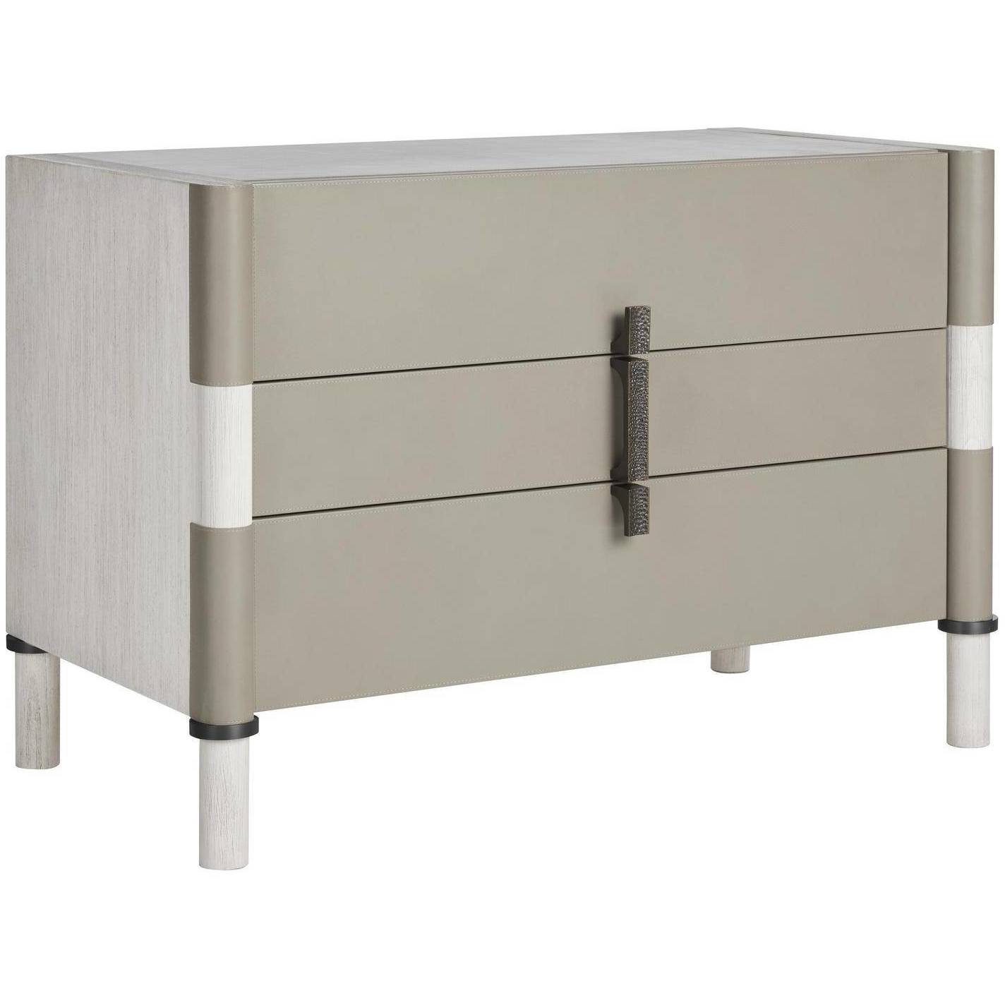 Hestia 37.5 X 36 inch Dove and Smoke and Bronze Side Table