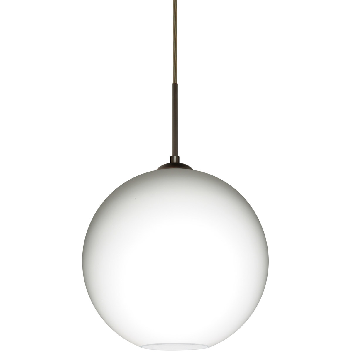 Coco 12 LED Bronze Cord Pendant Ceiling Light in Opal Matte Glass
