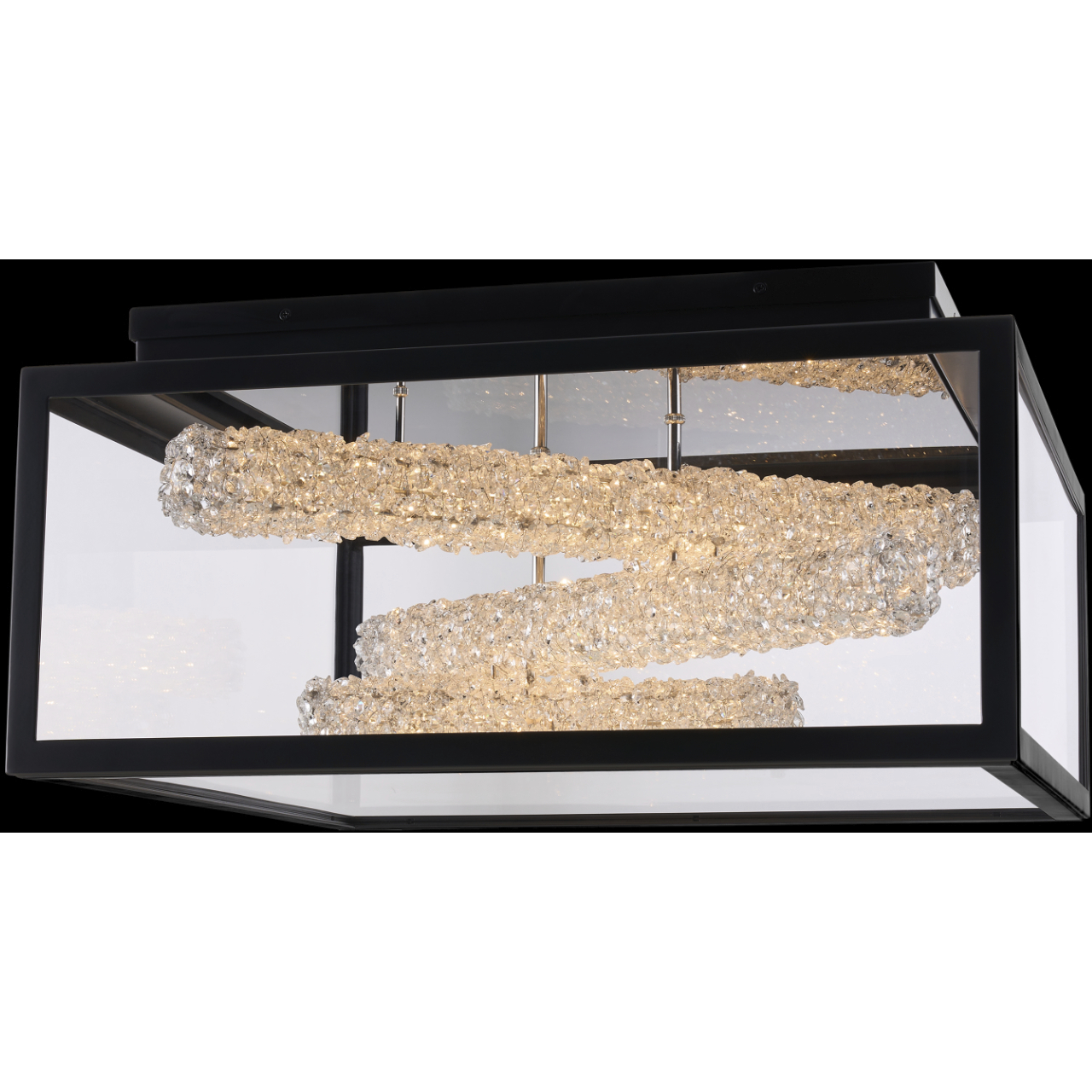 Lina Esterno 24 inch Matte Black Outdoor Flush Mount