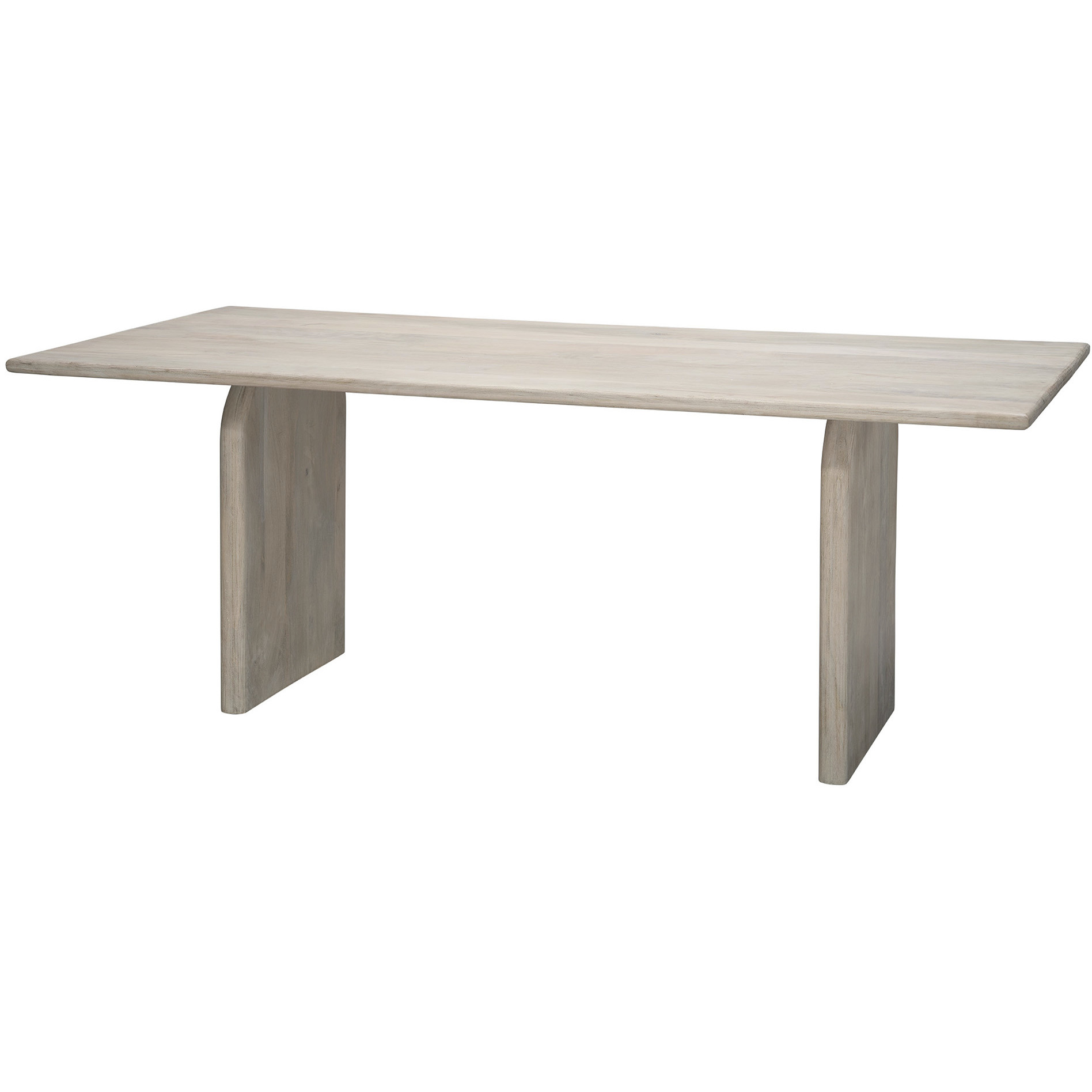 Arc 78.75 X 29.5 inch White Wash Dining Table, Inline