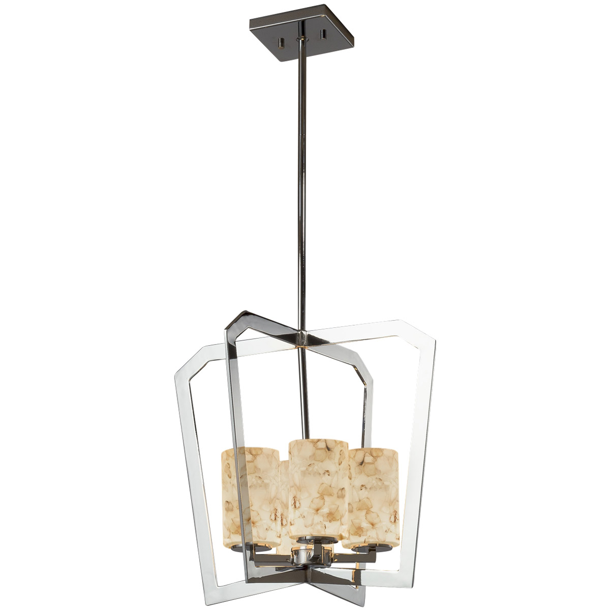 Alabaster Rocks 4 Light 18 inch Chandelier Ceiling Light in Polished Chrome, Incandescent