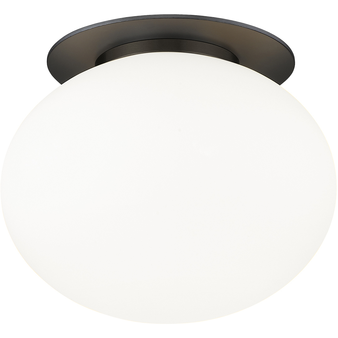 Mayu 1 Light 6 inch Black Wall Sconce Wall Light in Black and Opal Glass