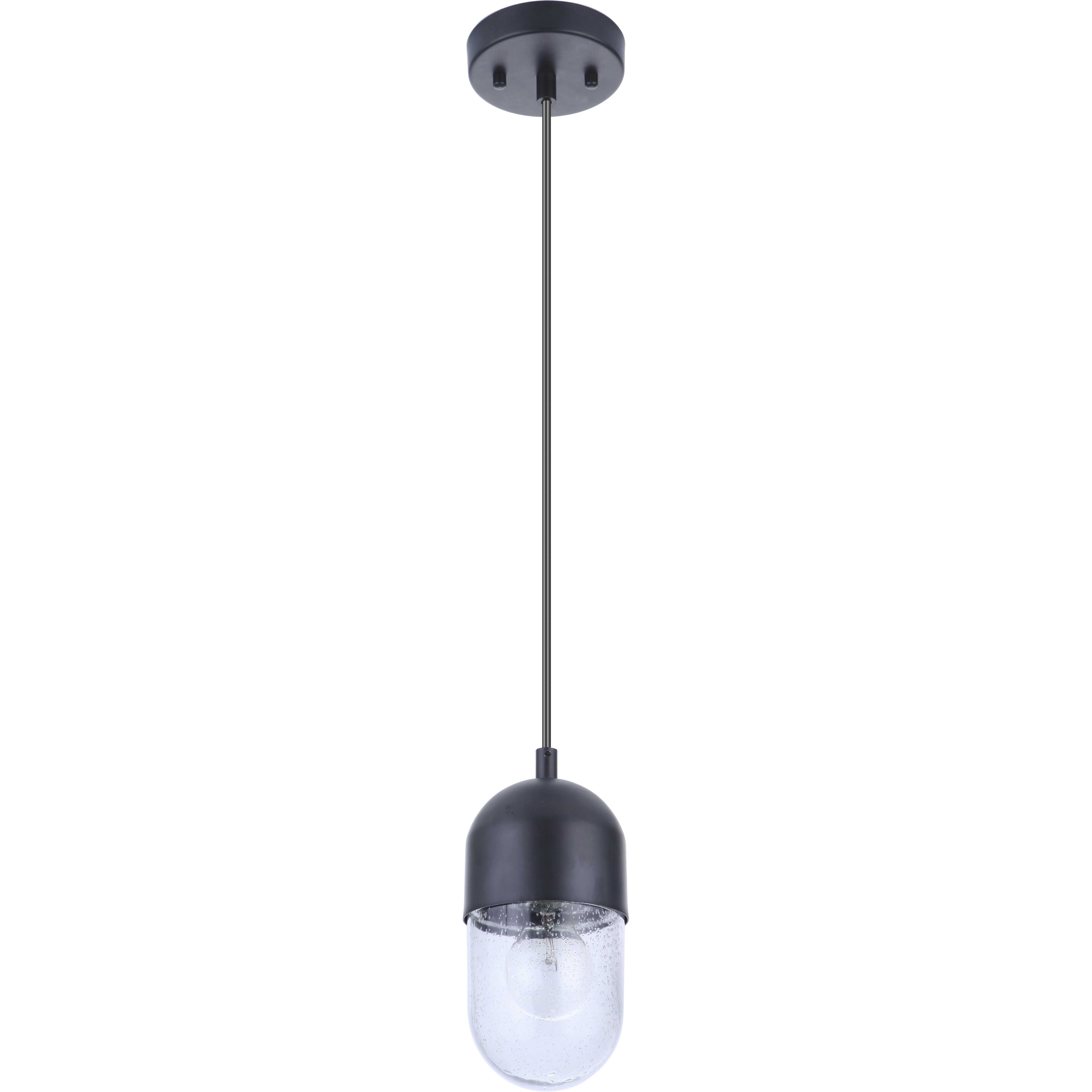 Pill 1 Light 4.25 inch Flat Black Mini Pendant Ceiling Light