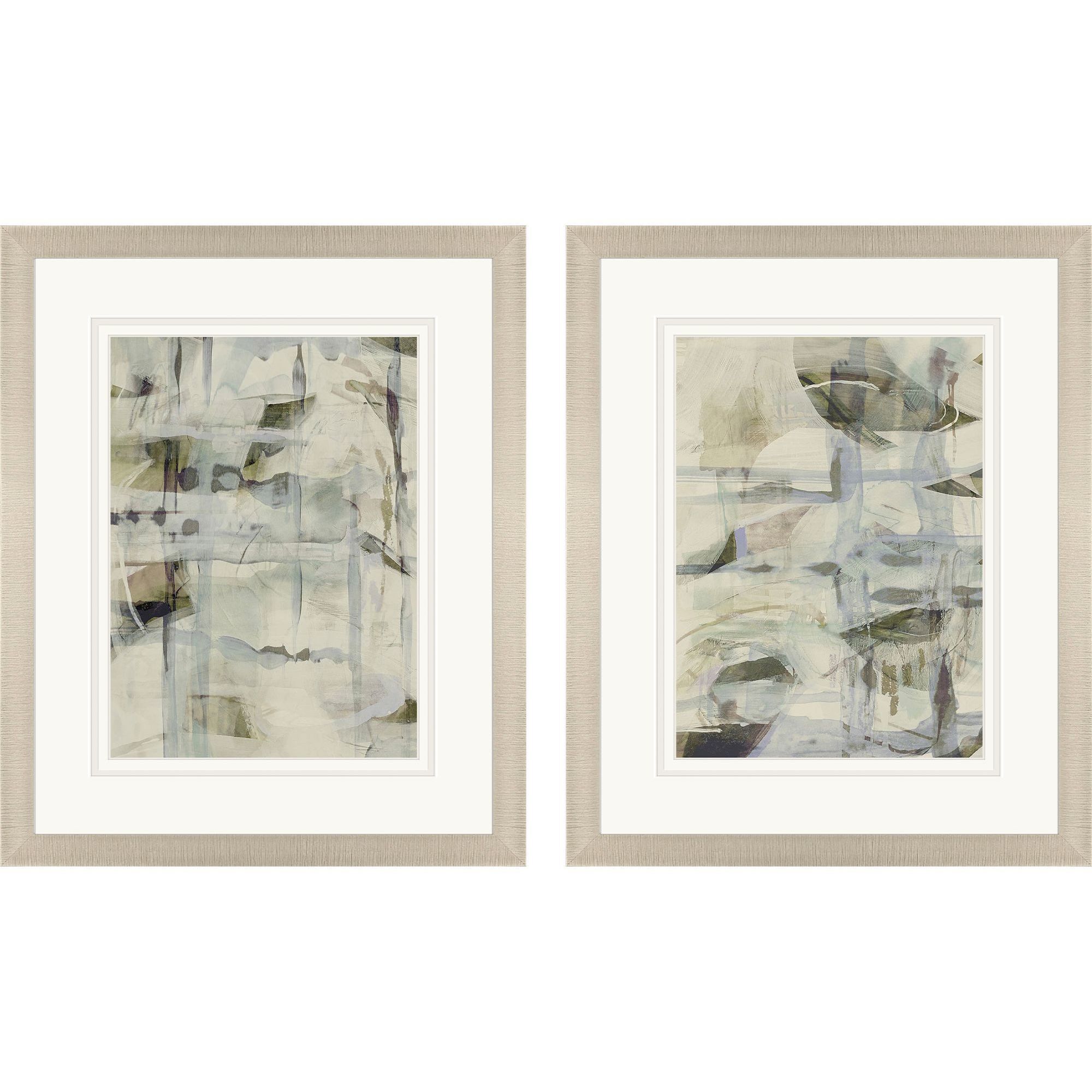 Paragon Blue and Gray and Multi and Purple Framed Art