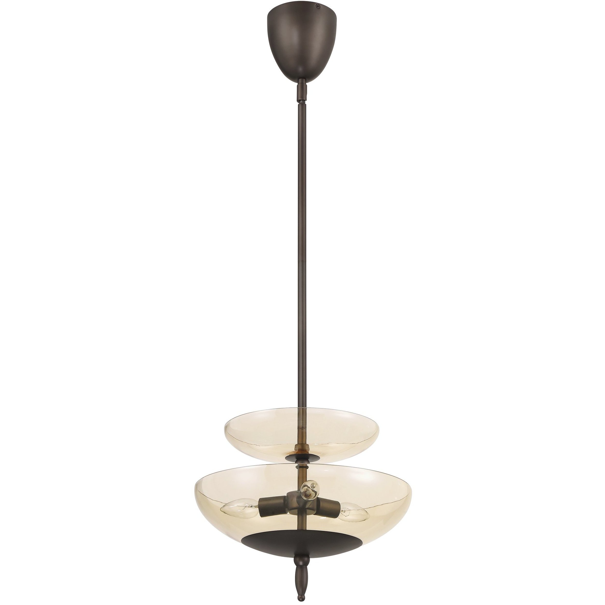 Fiorello 3 Light 14.5 inch Forged Bronze Convertible Pendant Ceiling Light