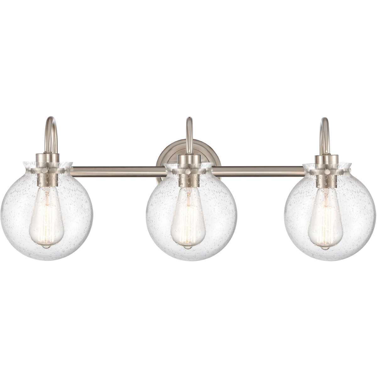Olivia 3 Light 27.38 inch Satin Nickel Bath Vanity Light Wall Light