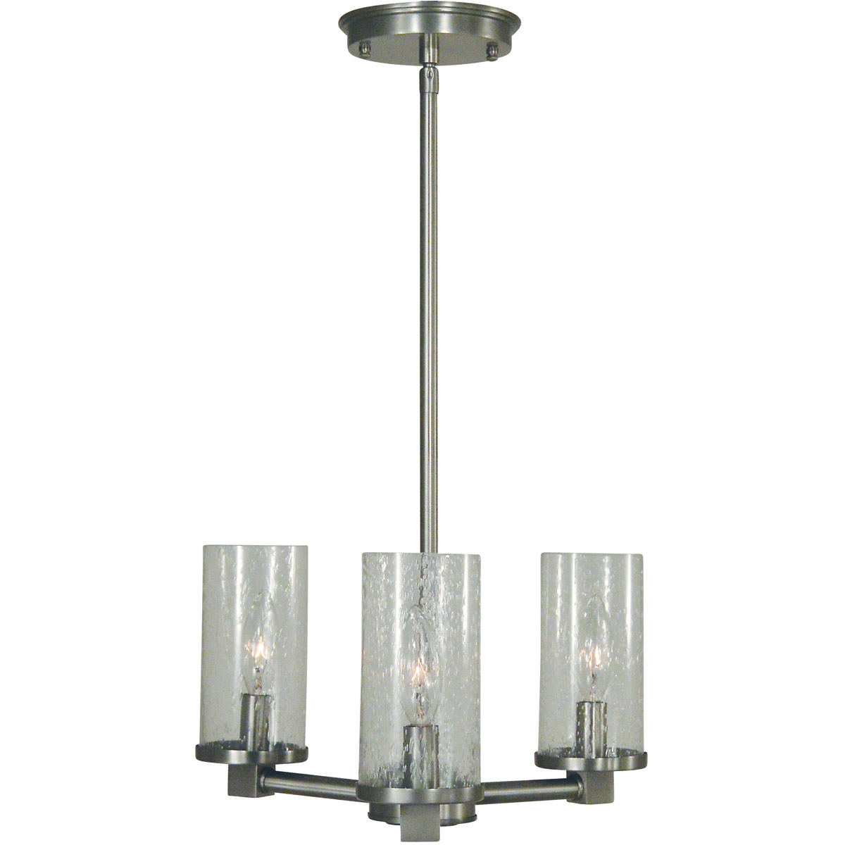 Lexi 3 Light 14 inch Brass Nickel Mini Chandelier Ceiling Light in Brushed Nickel