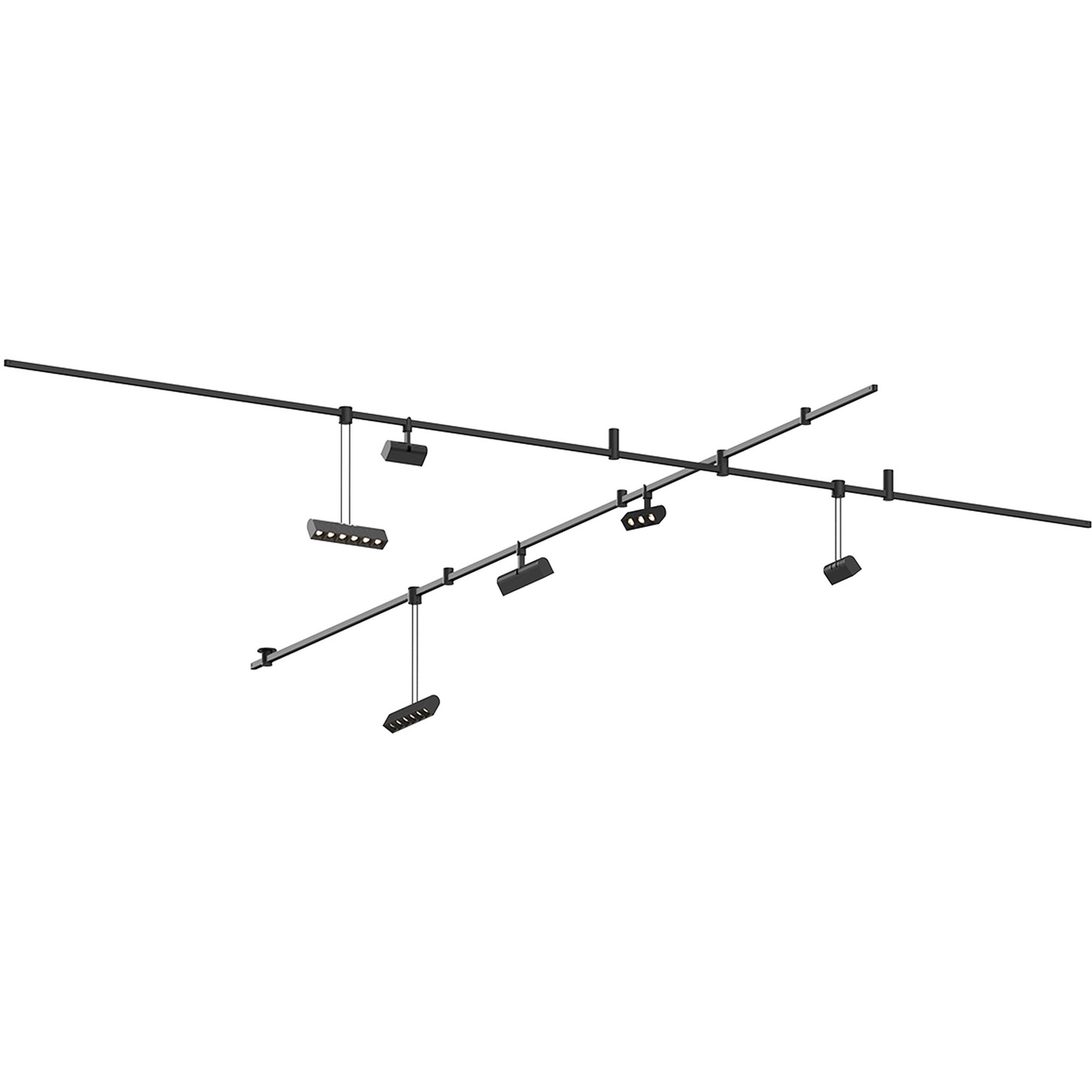 Suspenders LED 97 inch Satin Black Suspension Ceiling Light